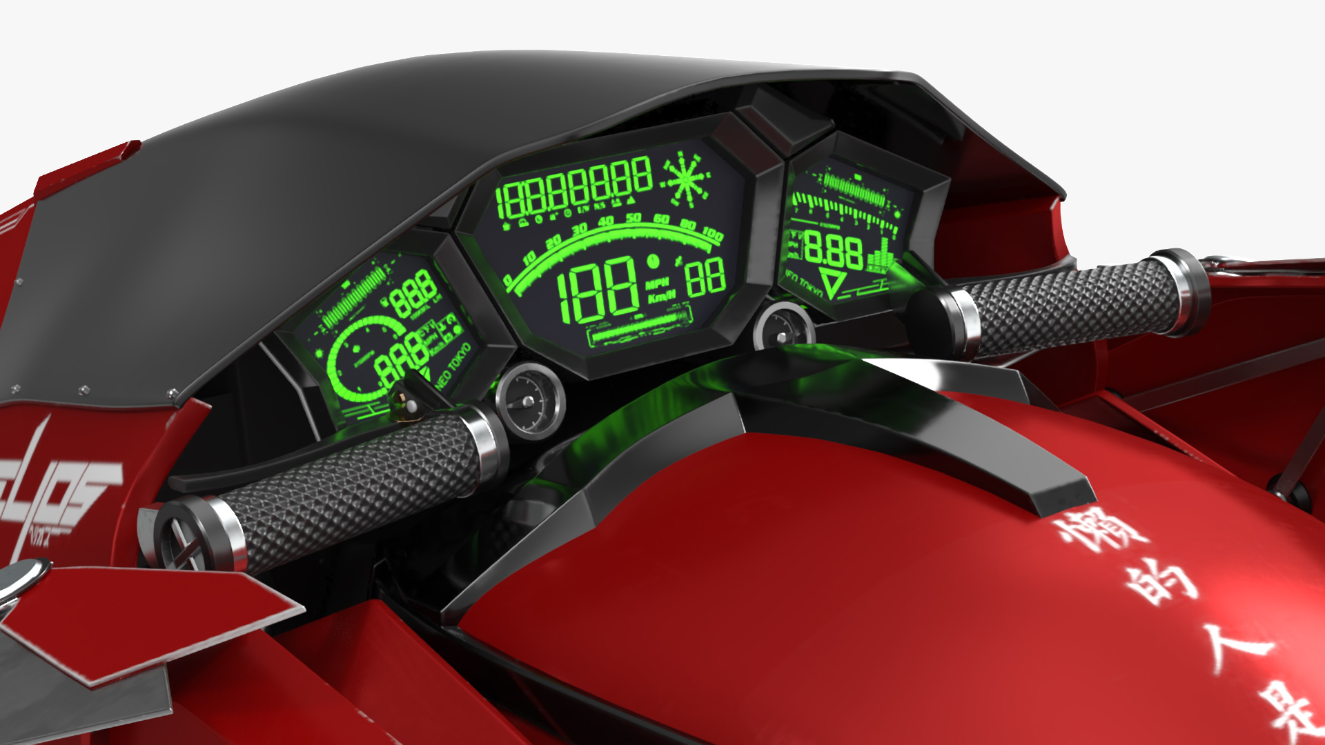 3D model Futuristic Racing Motorbike Concept