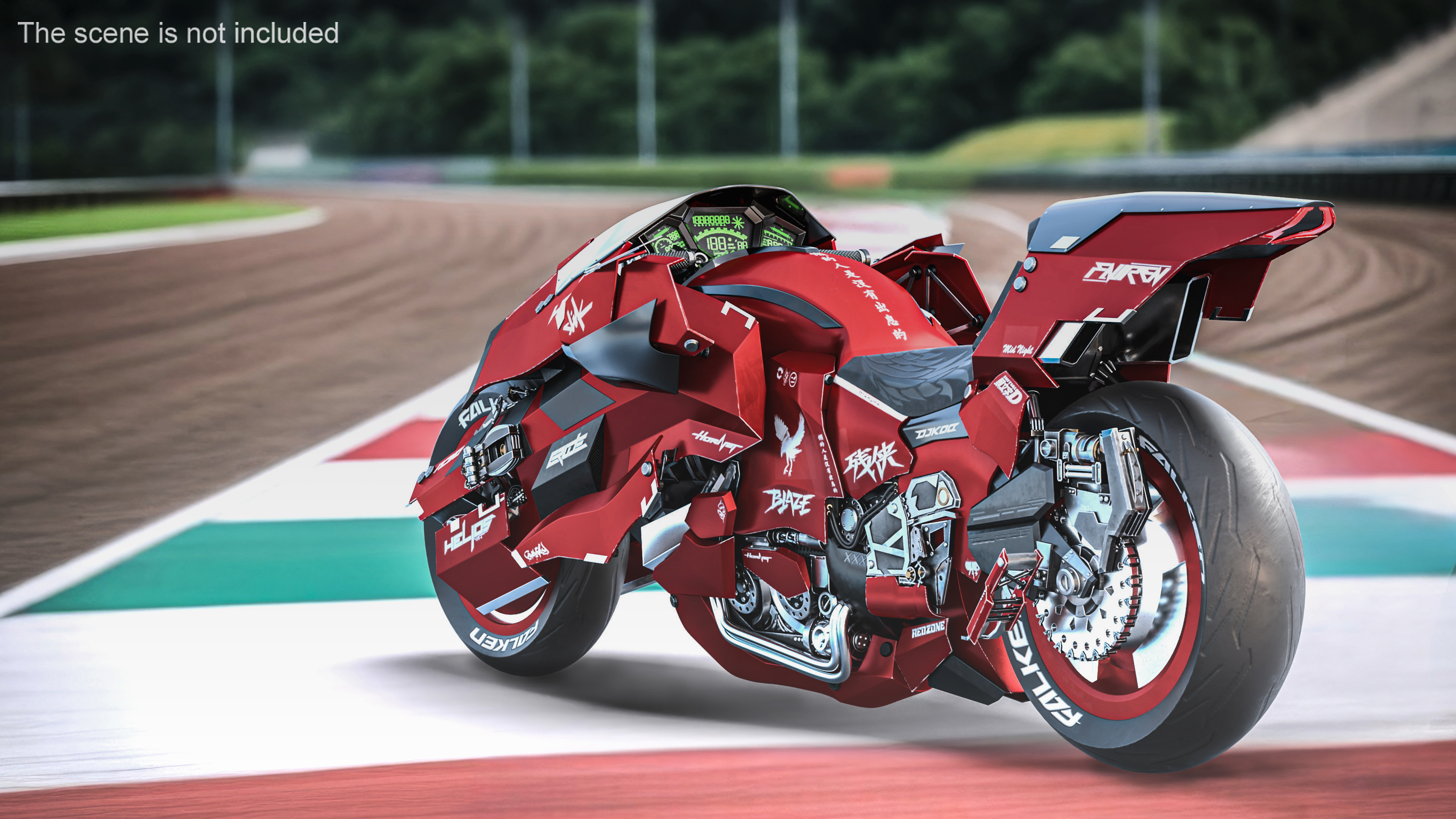 3D model Futuristic Racing Motorbike Concept