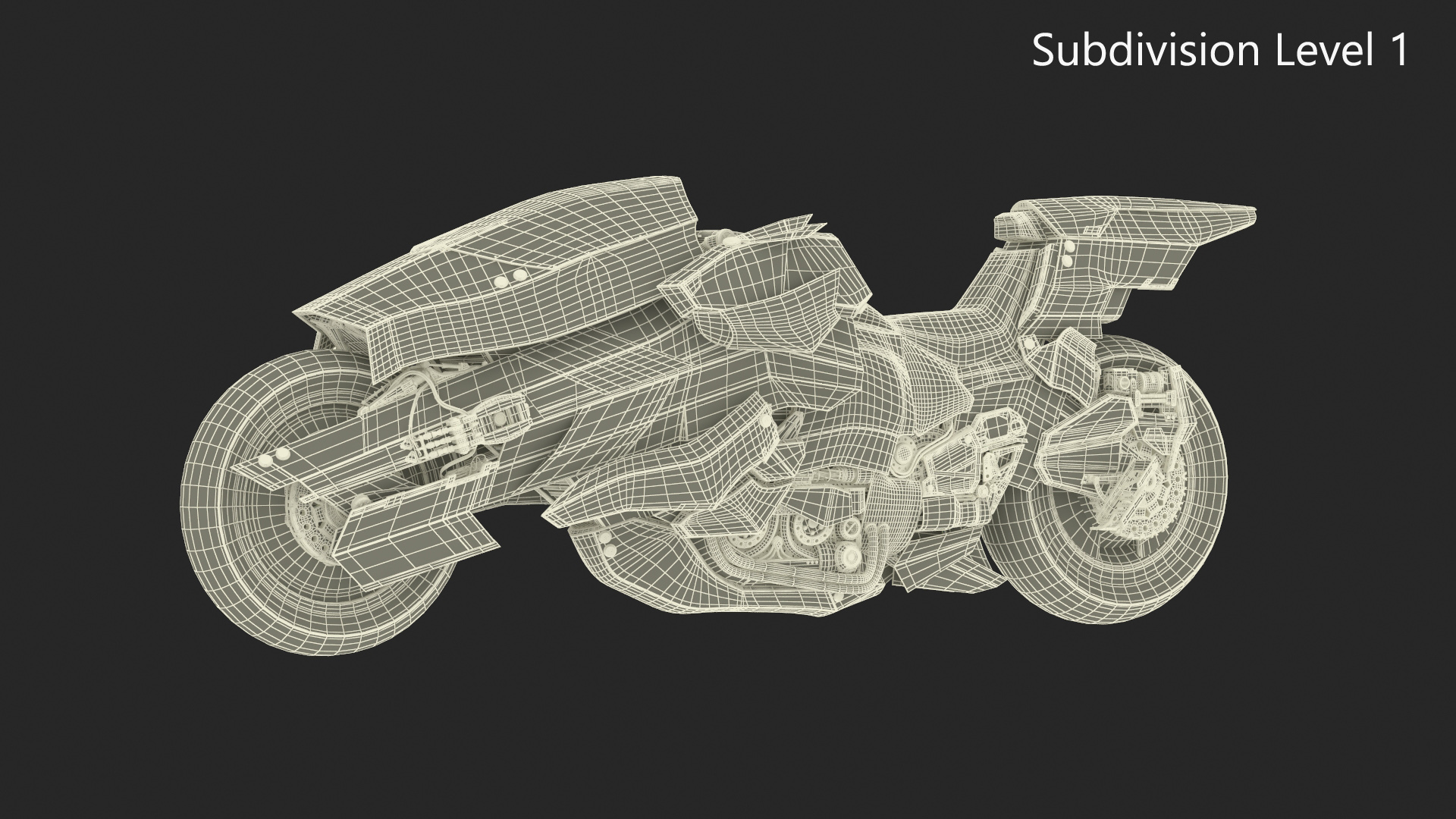 3D model Futuristic Racing Motorbike Concept