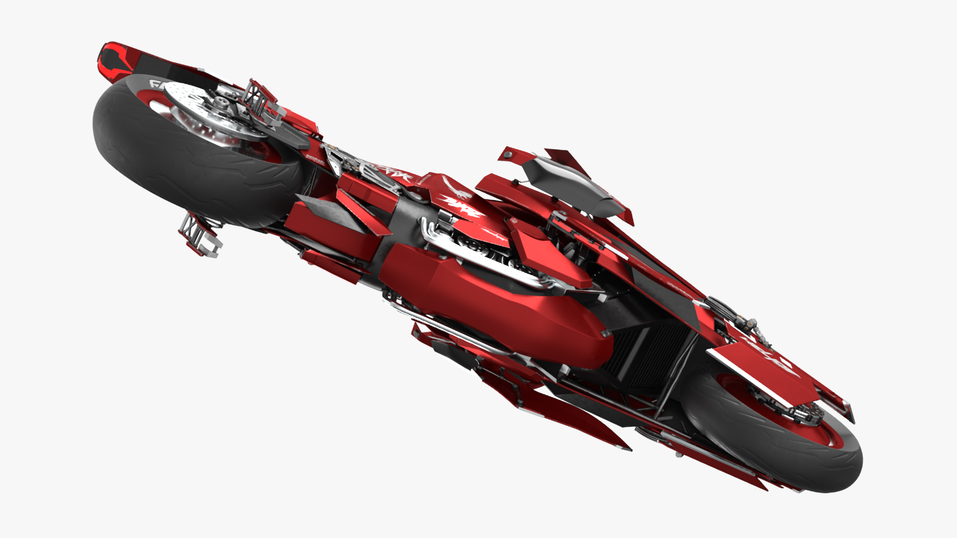 3D model Futuristic Racing Motorbike Concept