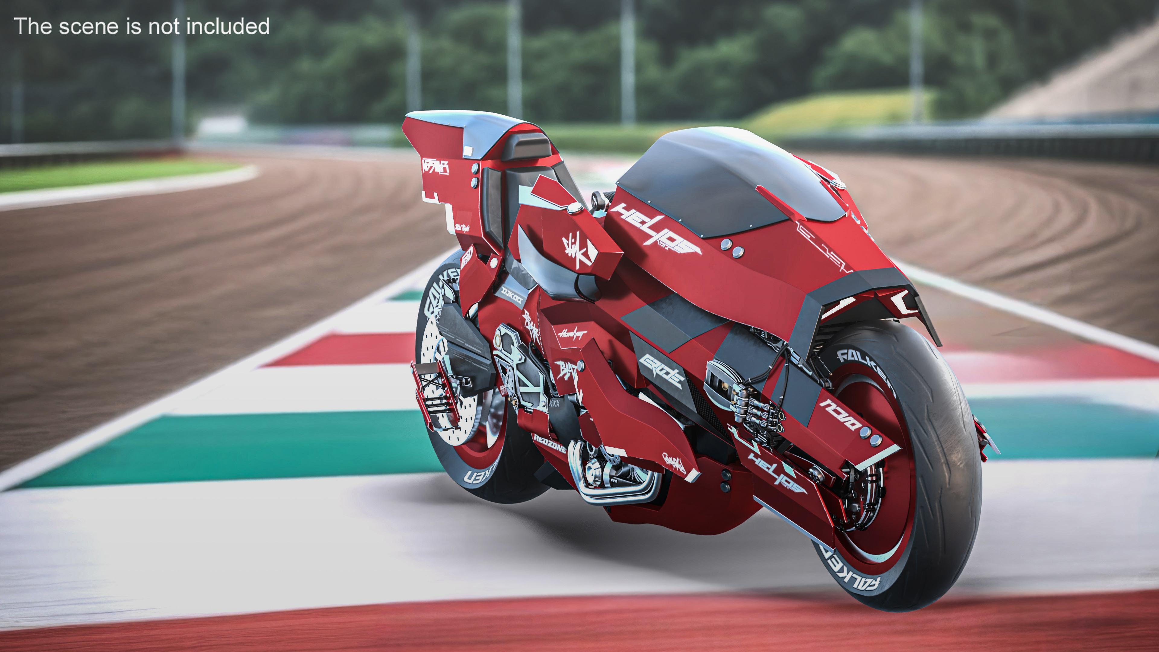 3D model Futuristic Racing Motorbike Concept