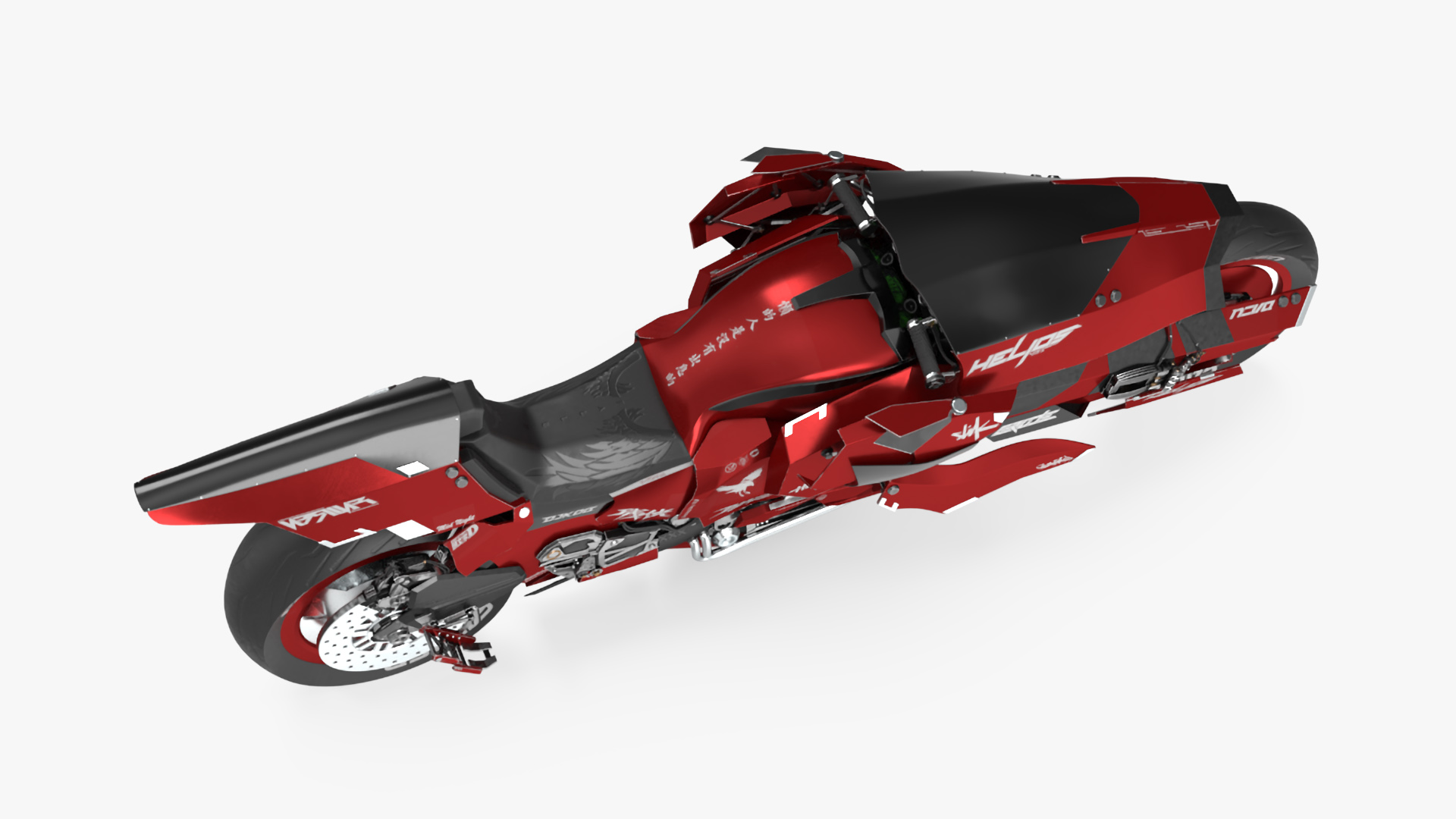 3D model Futuristic Racing Motorbike Concept