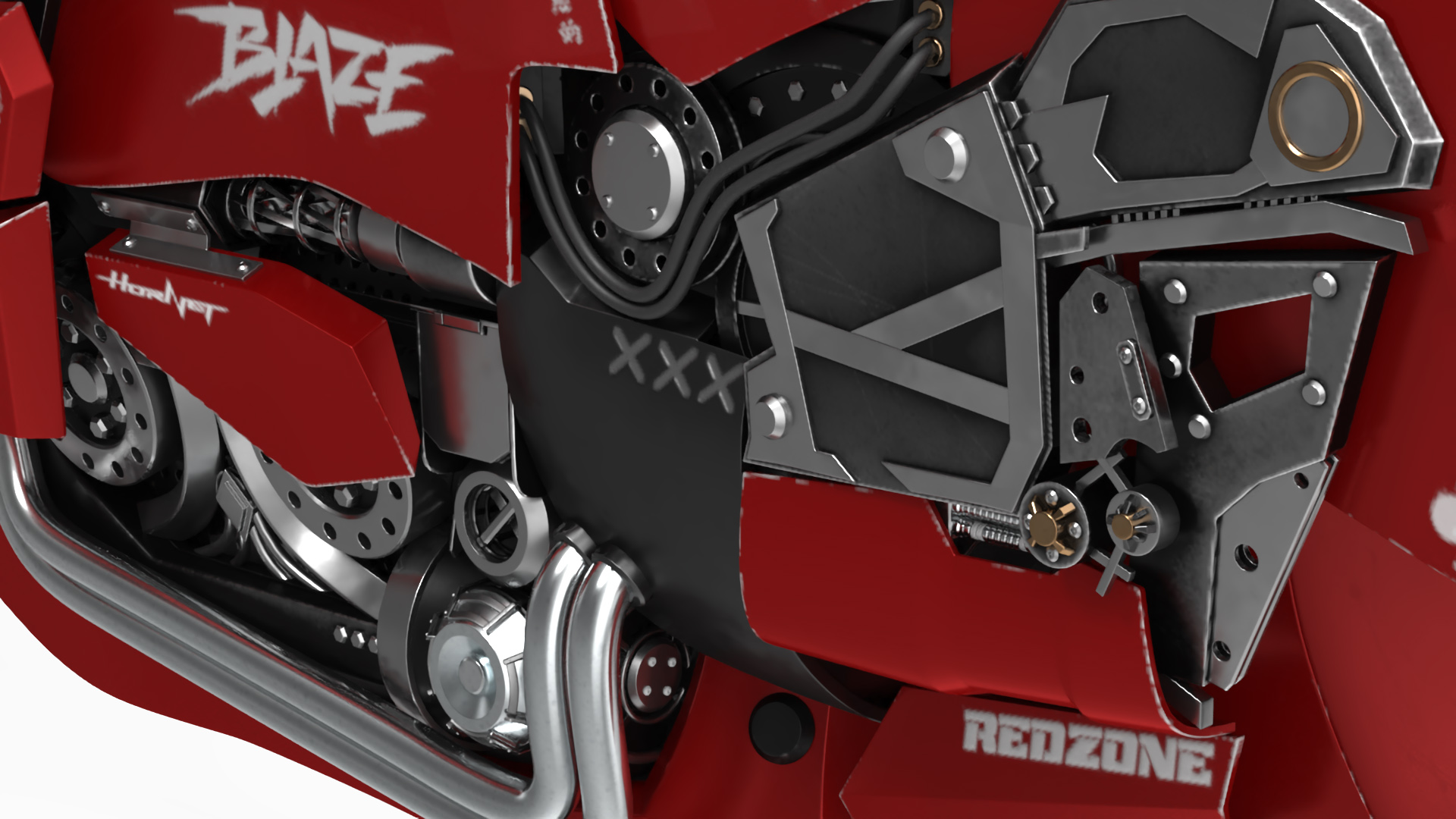 3D model Futuristic Racing Motorbike Concept