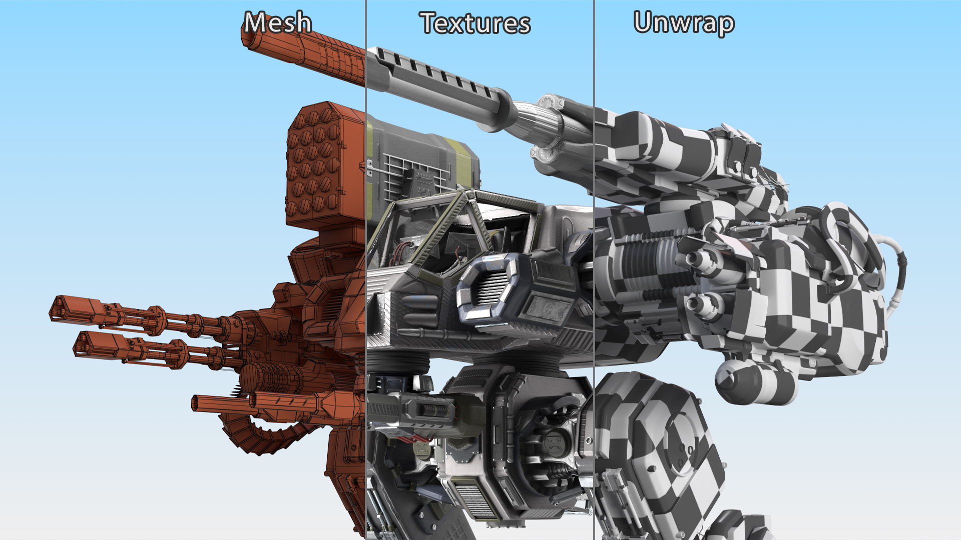 3D Large Walking War Robot model