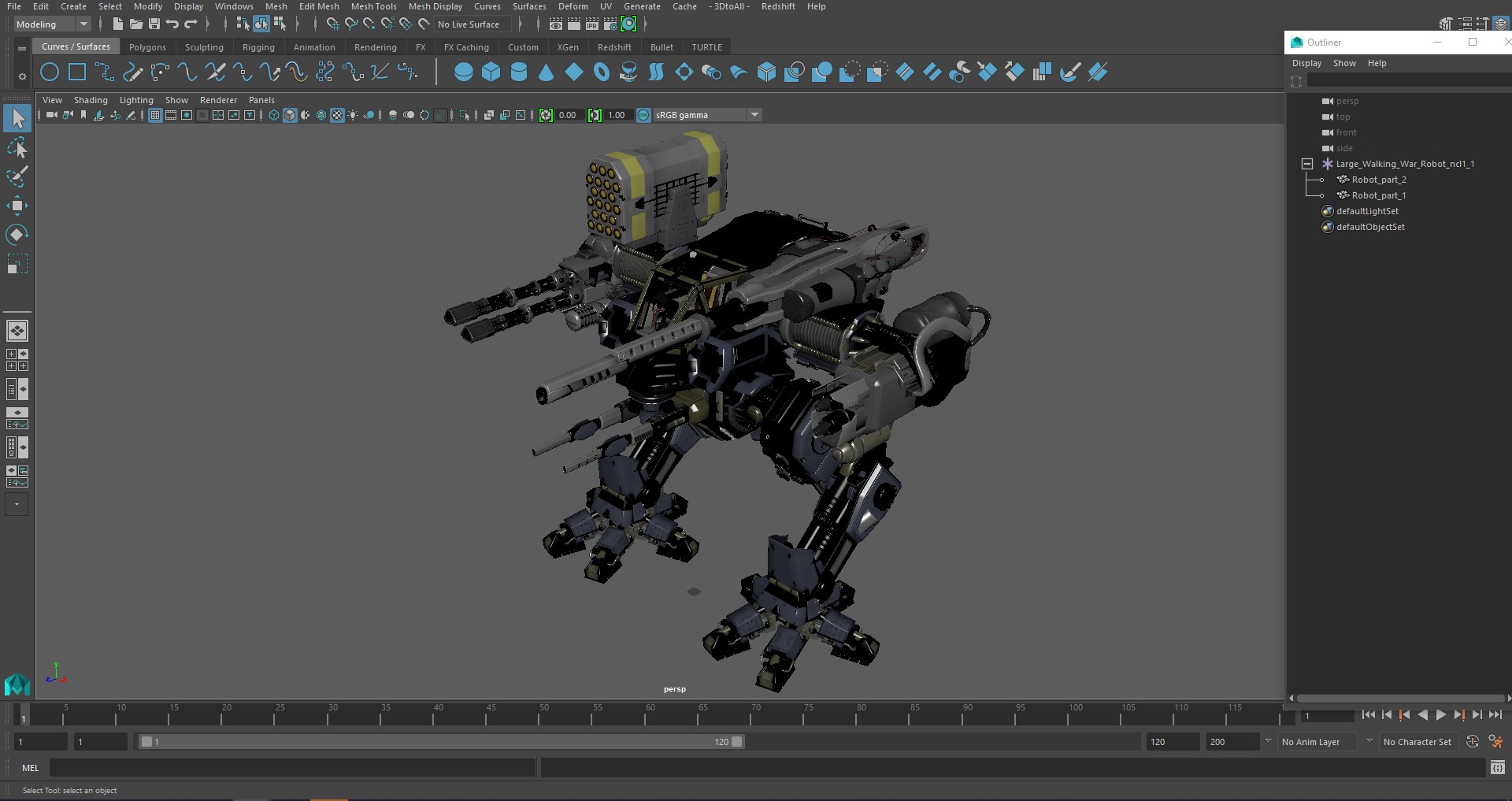 3D Large Walking War Robot model
