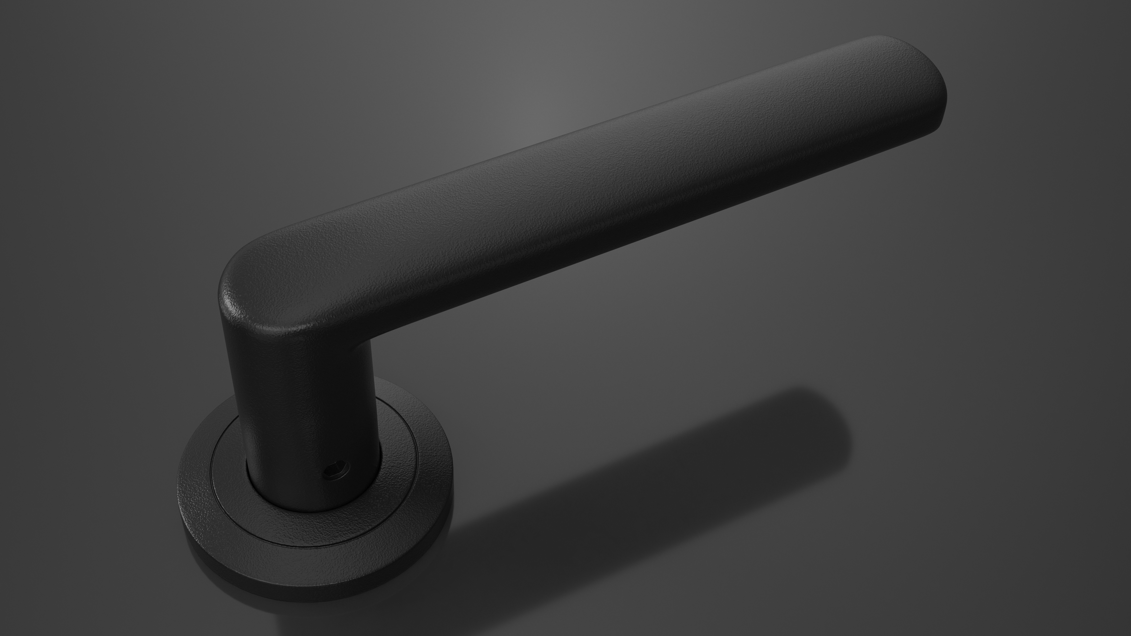 Black Straight Door Handles 3D