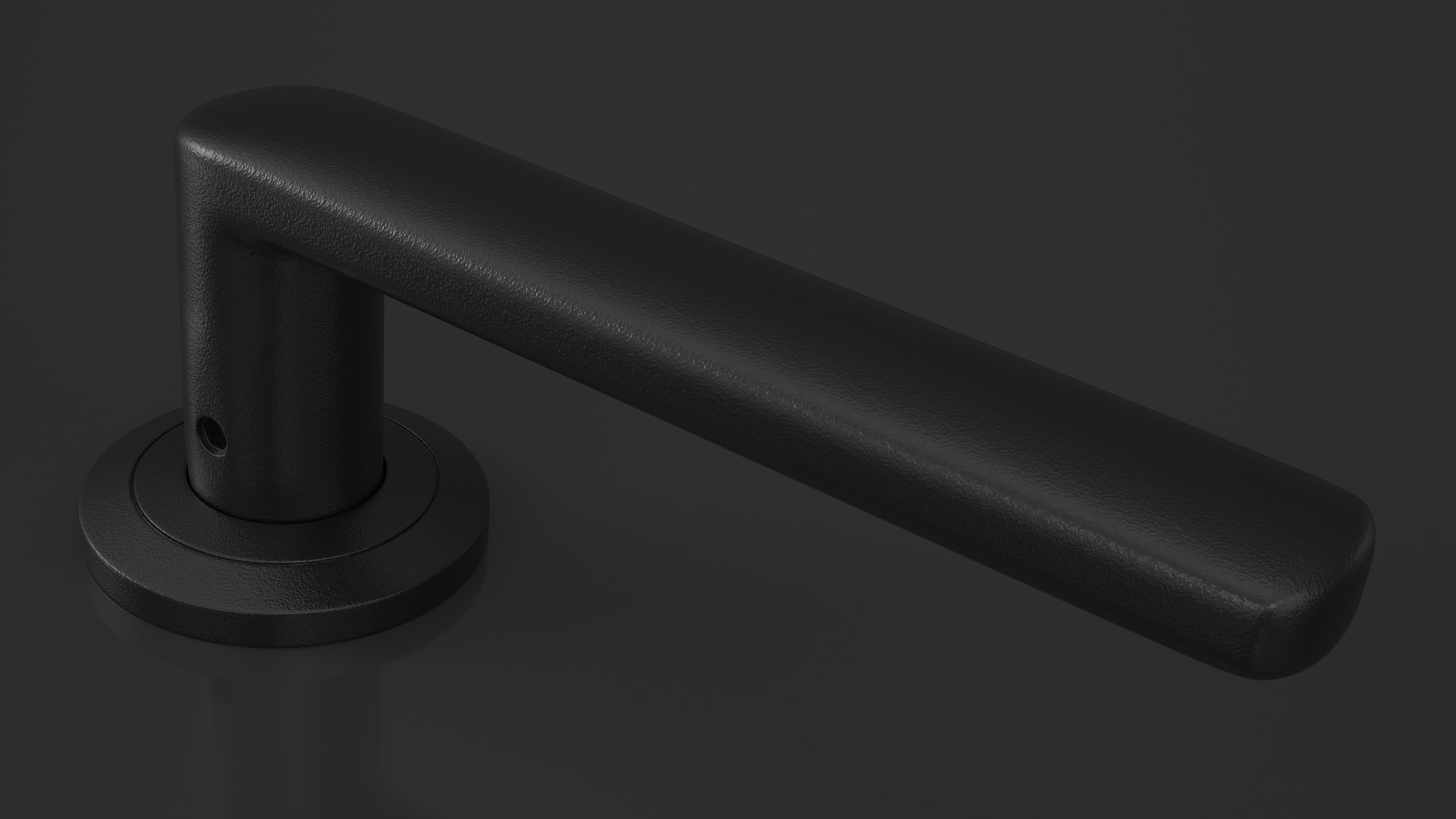Black Straight Door Handles 3D