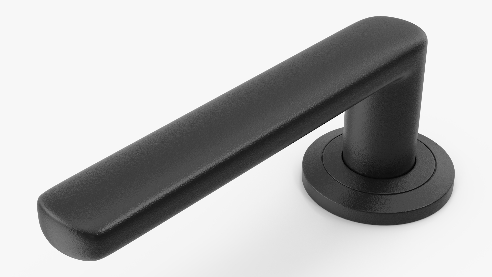 Black Straight Door Handles 3D