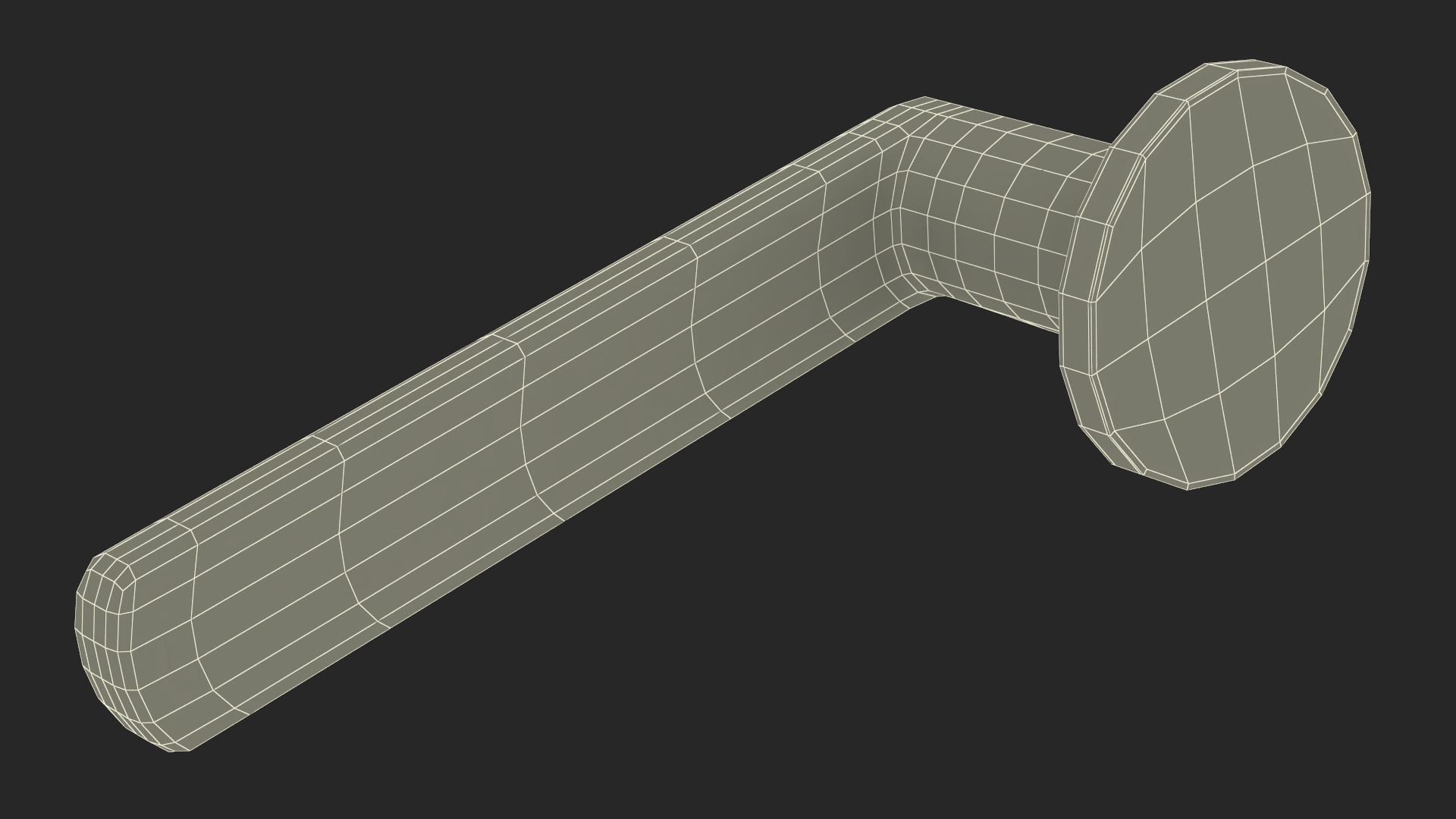 Black Straight Door Handles 3D