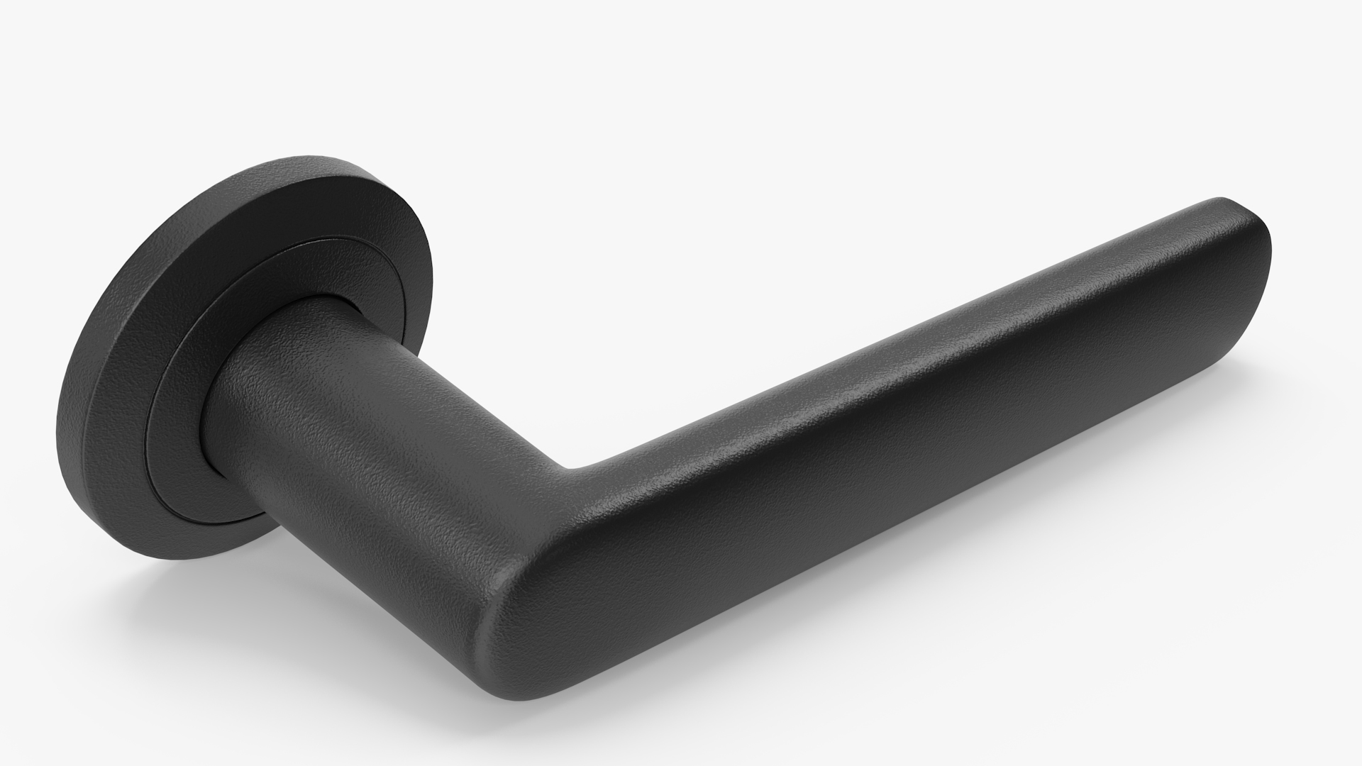 Black Straight Door Handles 3D