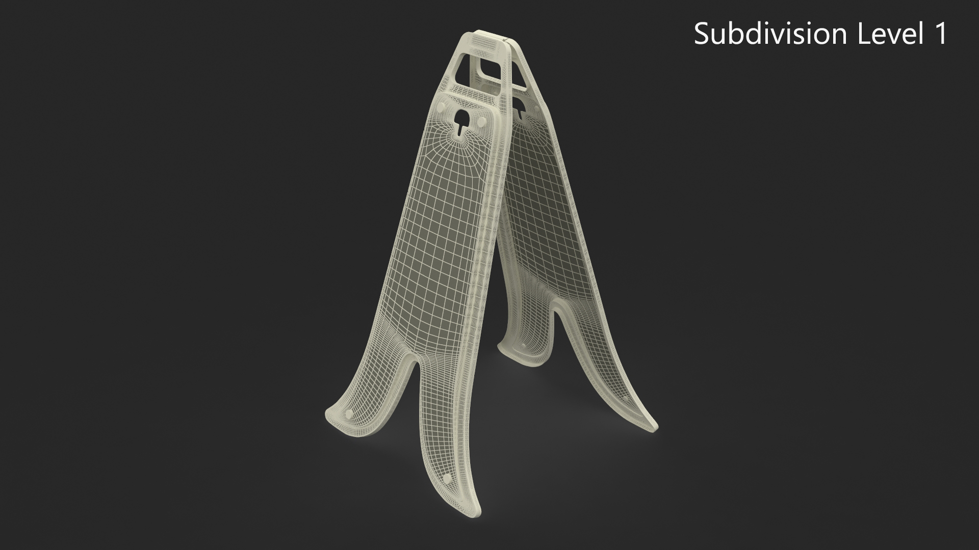 Folding Sign Wet Floor 3D