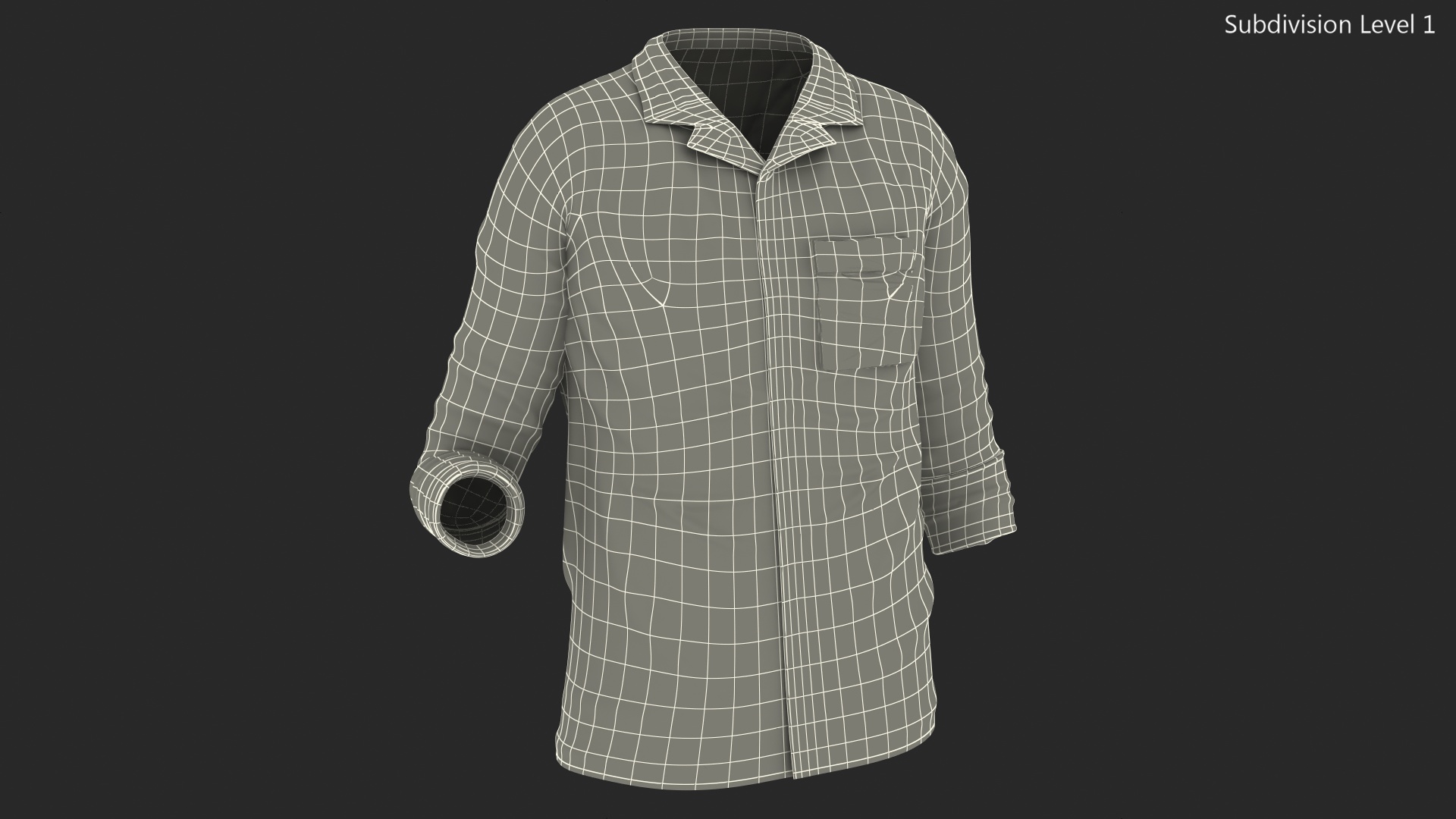 3D model Men Plaid Shirt