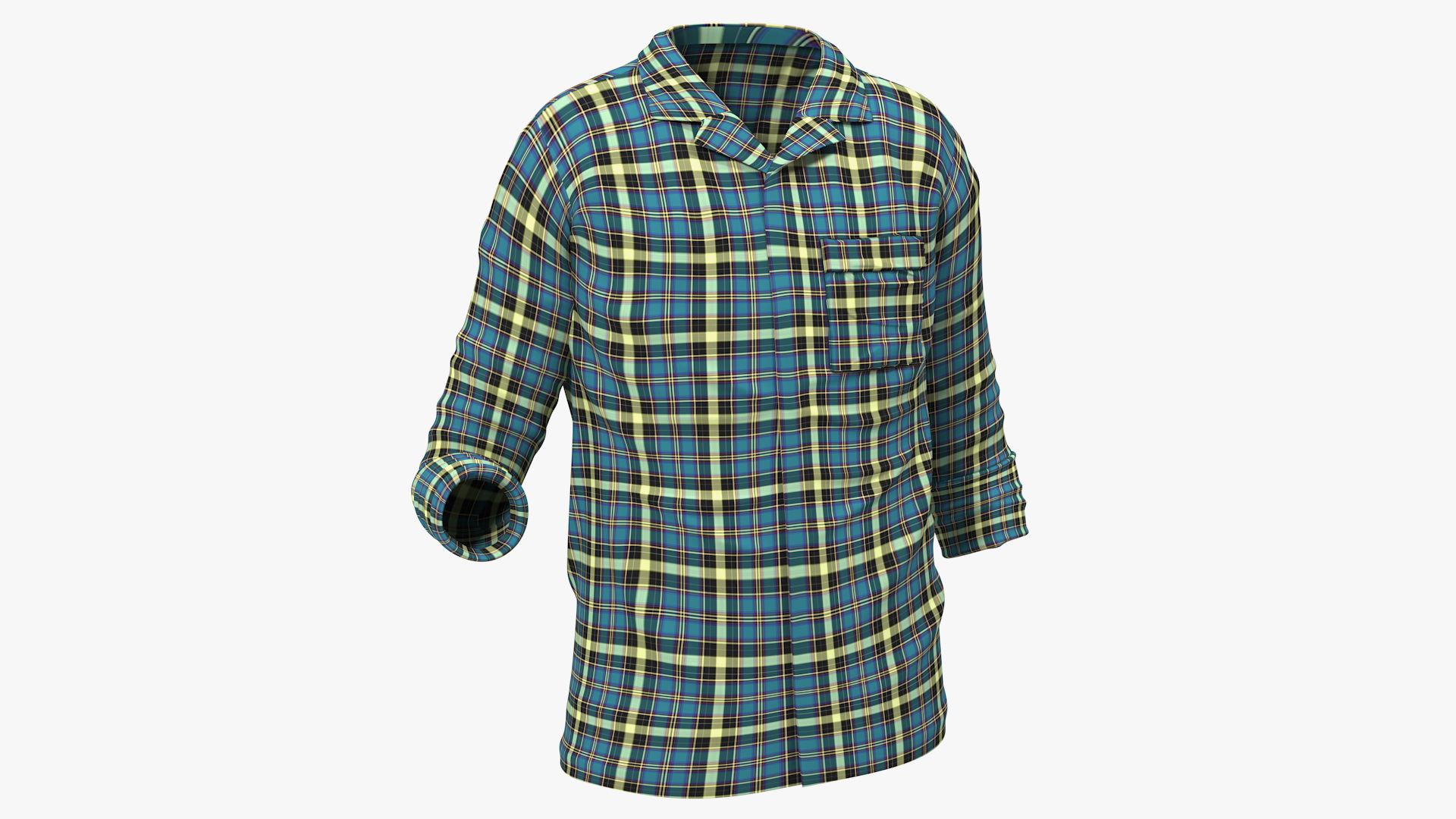 3D model Men Plaid Shirt