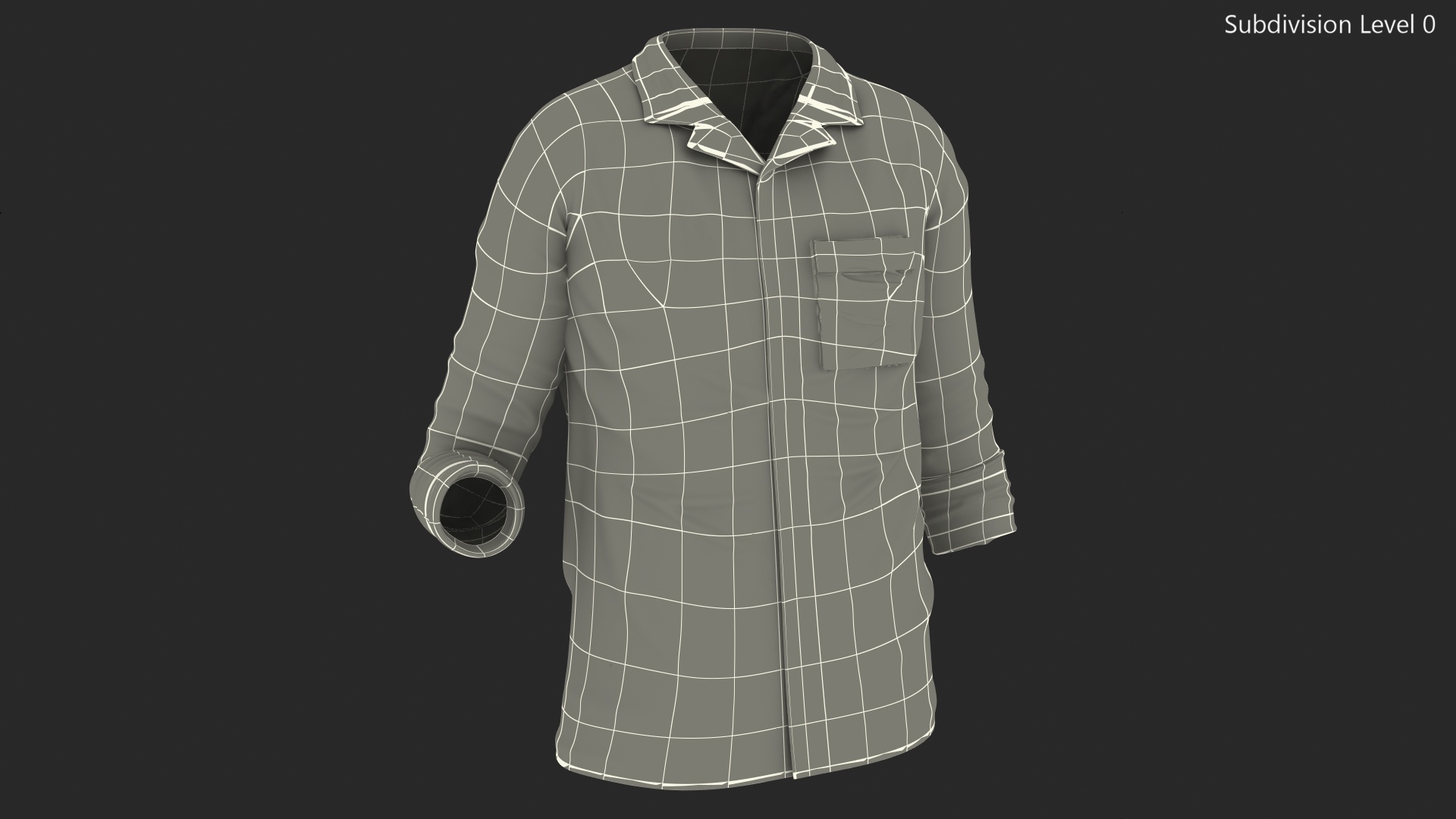 3D model Men Plaid Shirt
