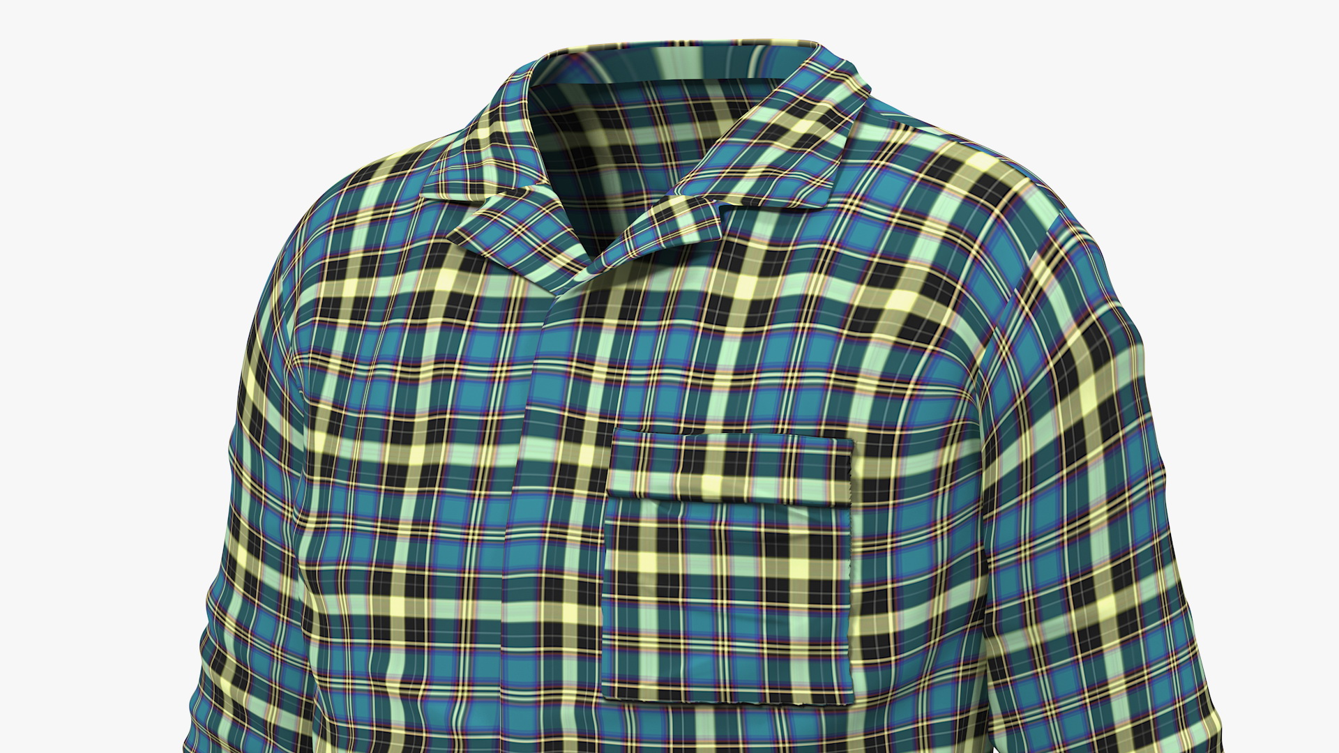 3D model Men Plaid Shirt