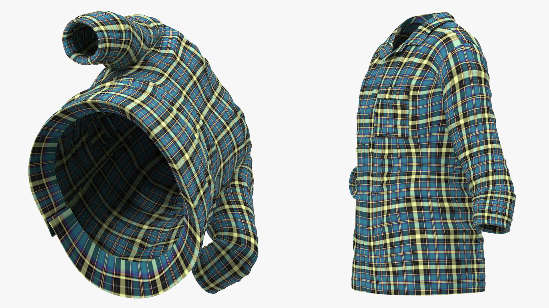 3D model Men Plaid Shirt