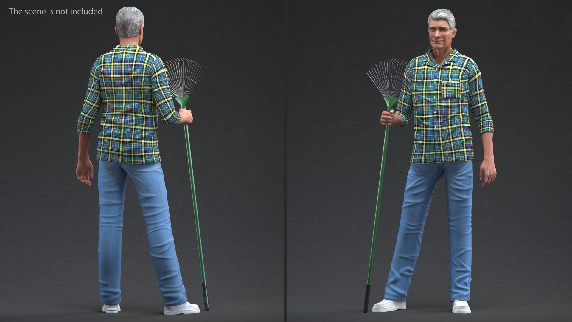 3D model Men Plaid Shirt