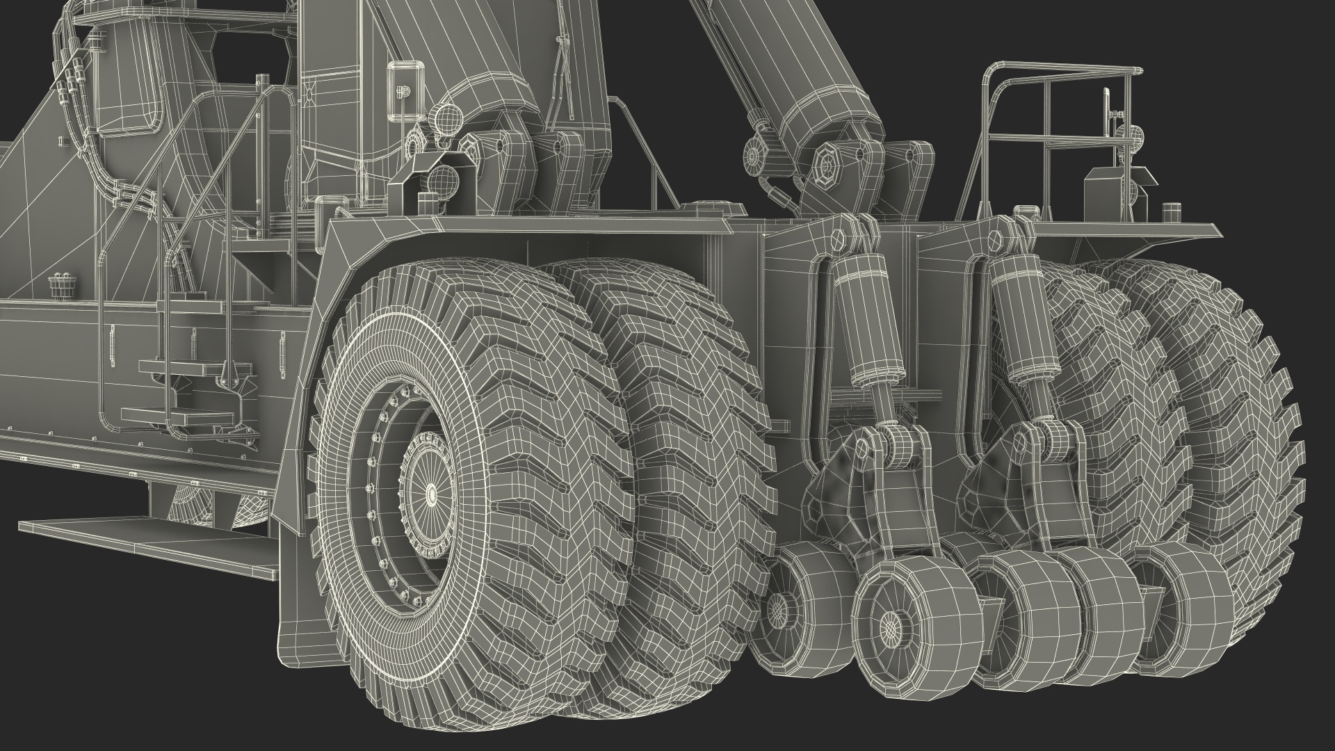 Reach Stacker Container Handler NC Nielsen 3D