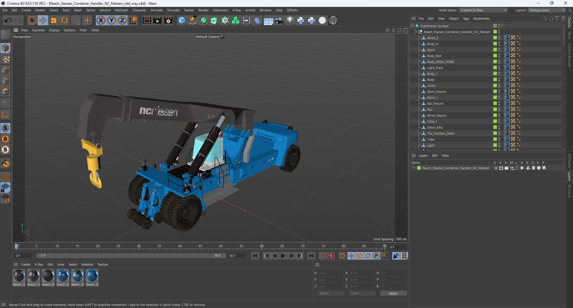 Reach Stacker Container Handler NC Nielsen 3D