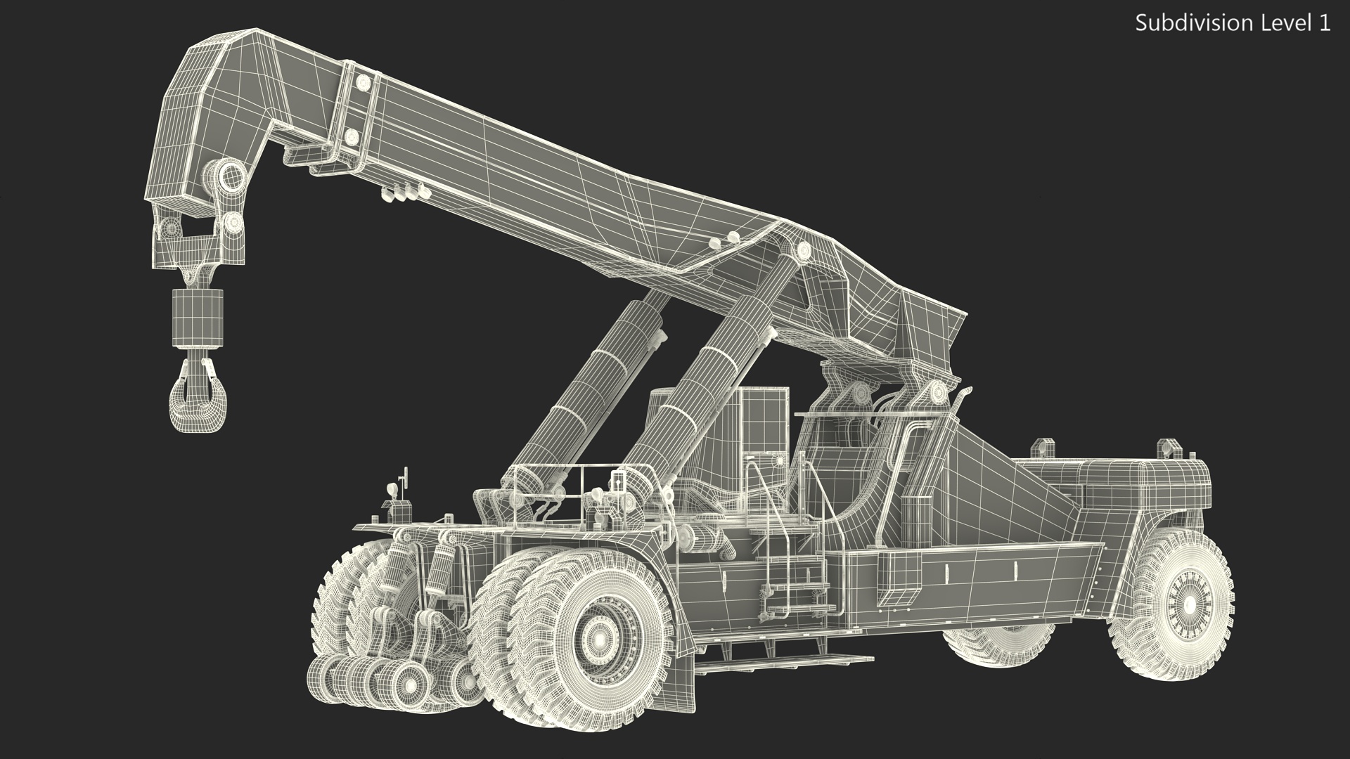 Reach Stacker Container Handler NC Nielsen 3D