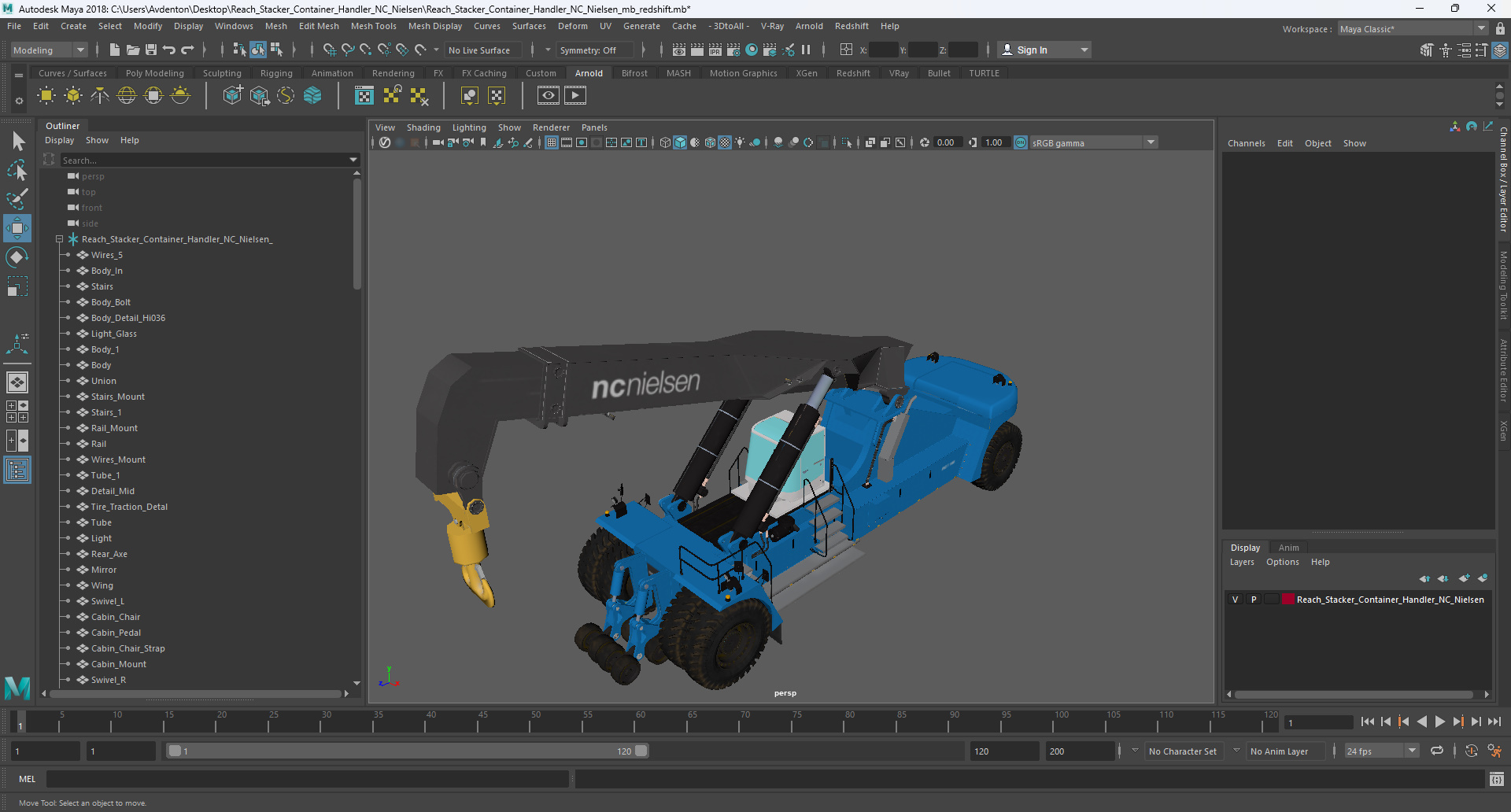 Reach Stacker Container Handler NC Nielsen 3D