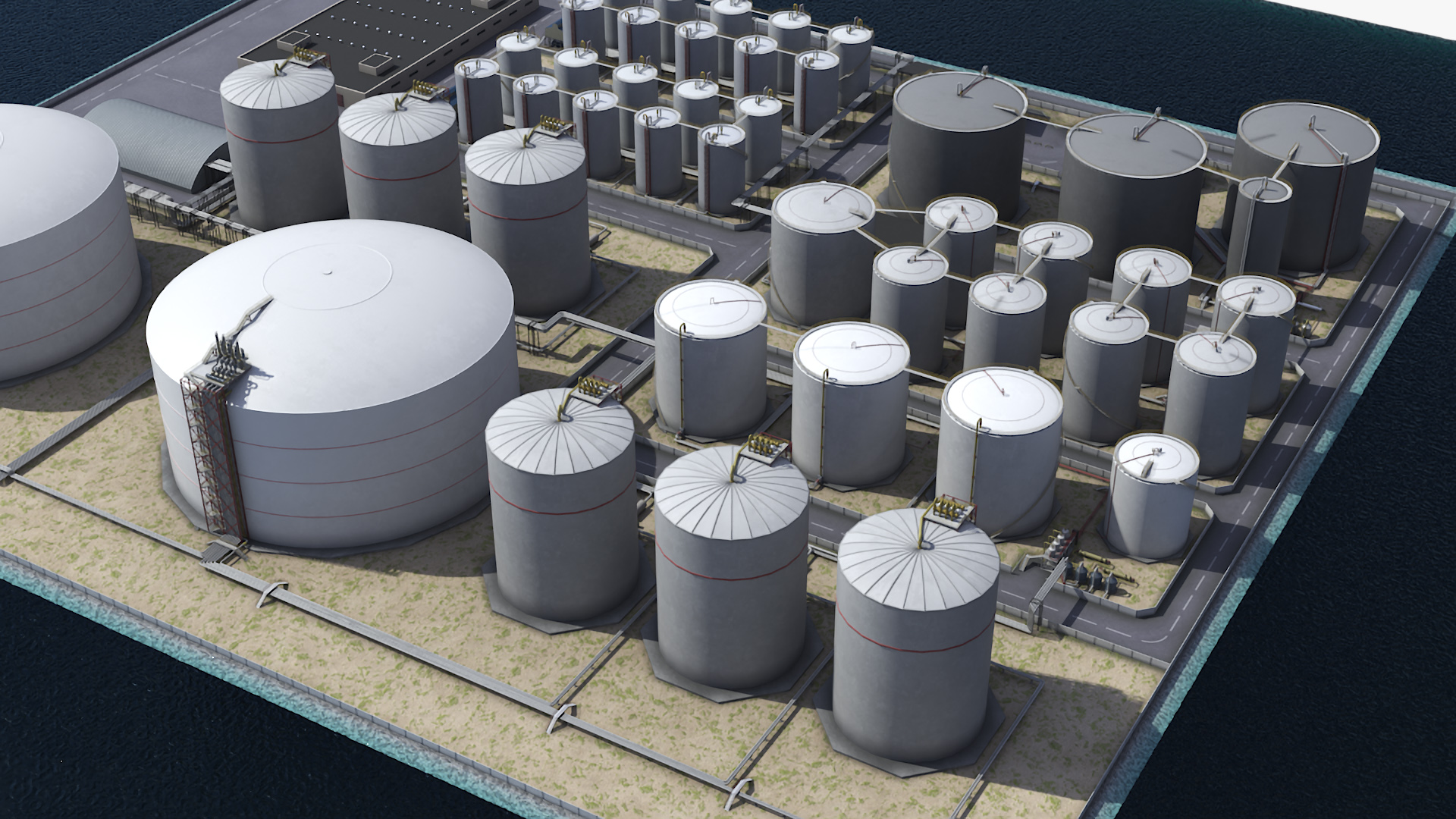 LNG Export Terminal 3D model