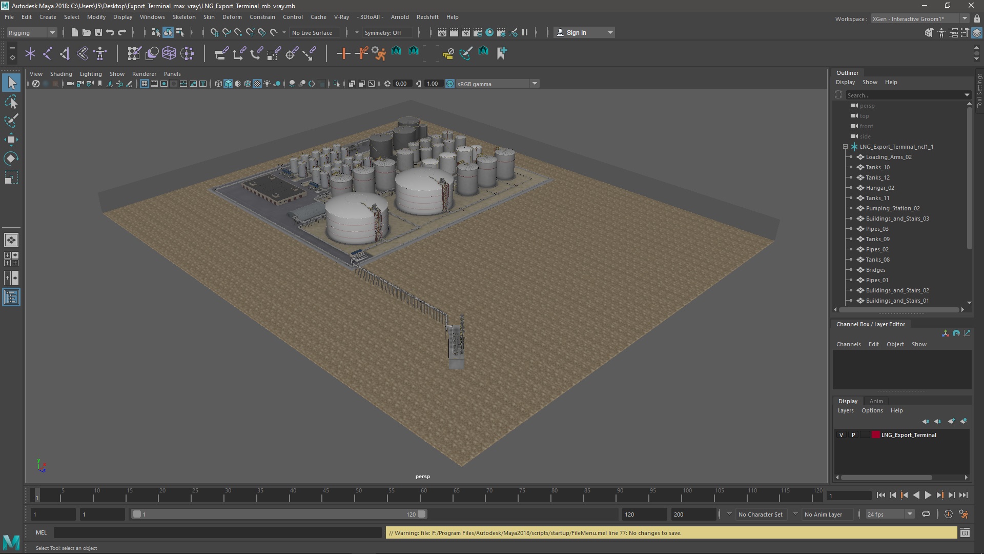 LNG Export Terminal 3D model