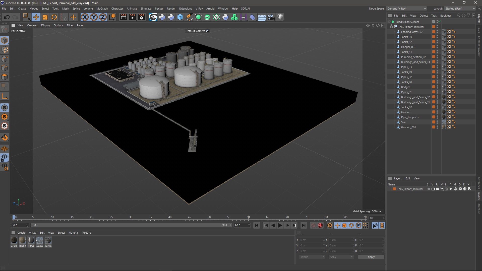 LNG Export Terminal 3D model