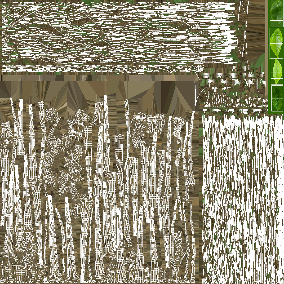 3D model Green Tea Tree Round