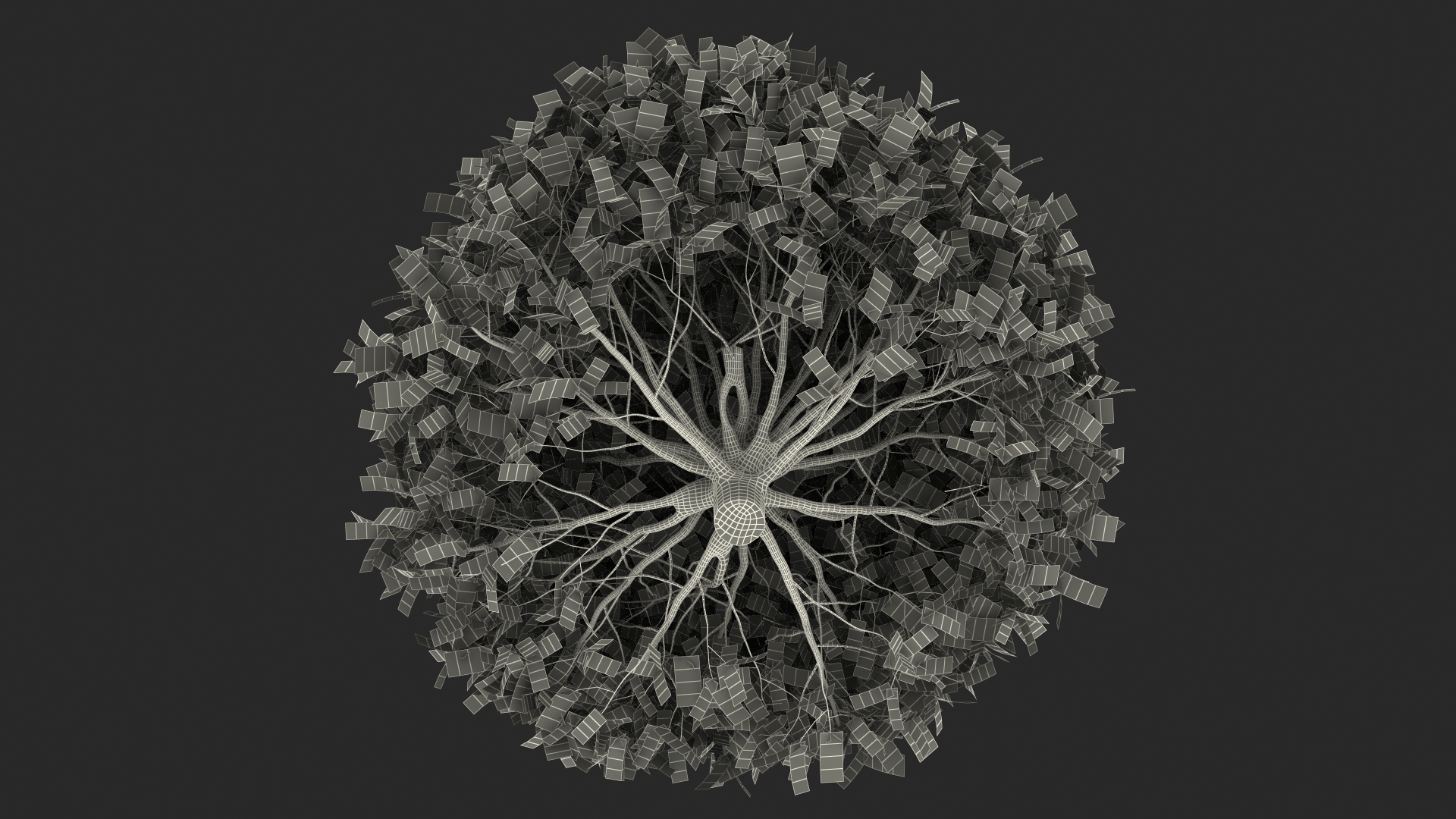 3D model Green Tea Tree Round