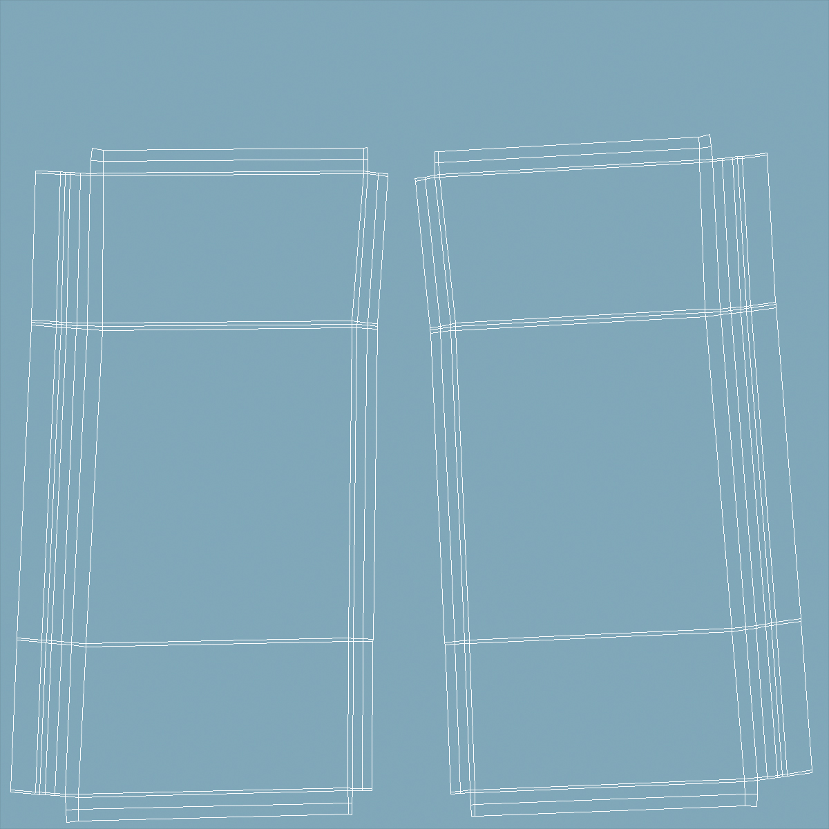 3D Original Retro Fridge Blue