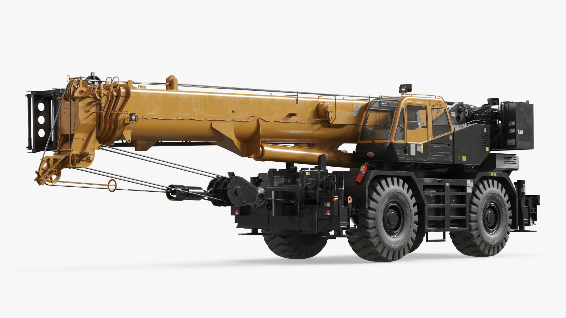 Industrial Lifting Crane Vehicle Rigged - view 8