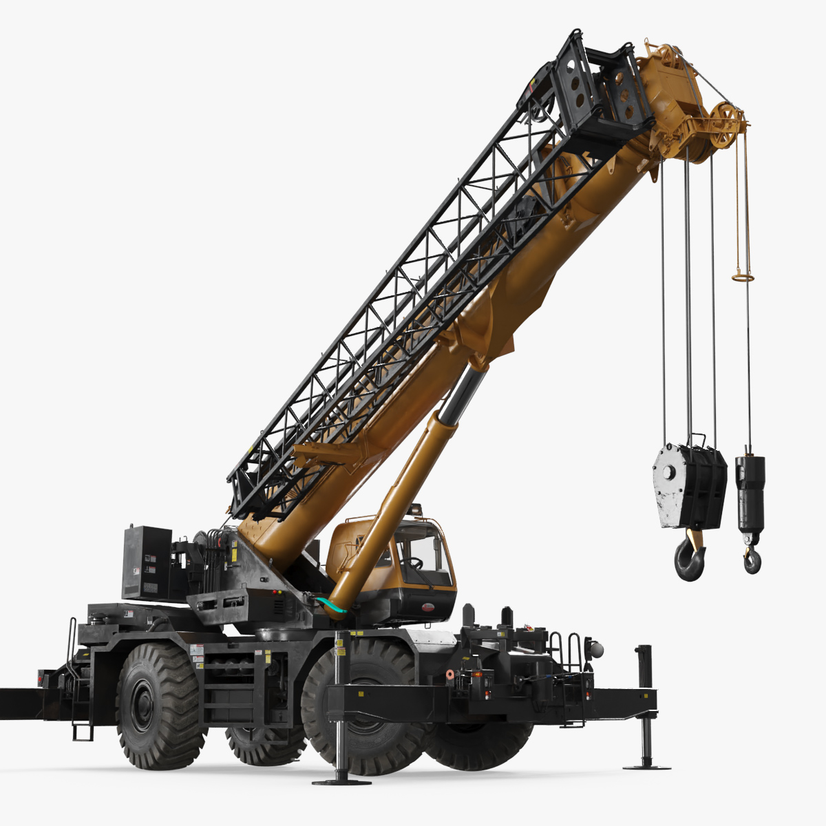 Industrial Lifting Crane Vehicle Rigged 3D model preview
