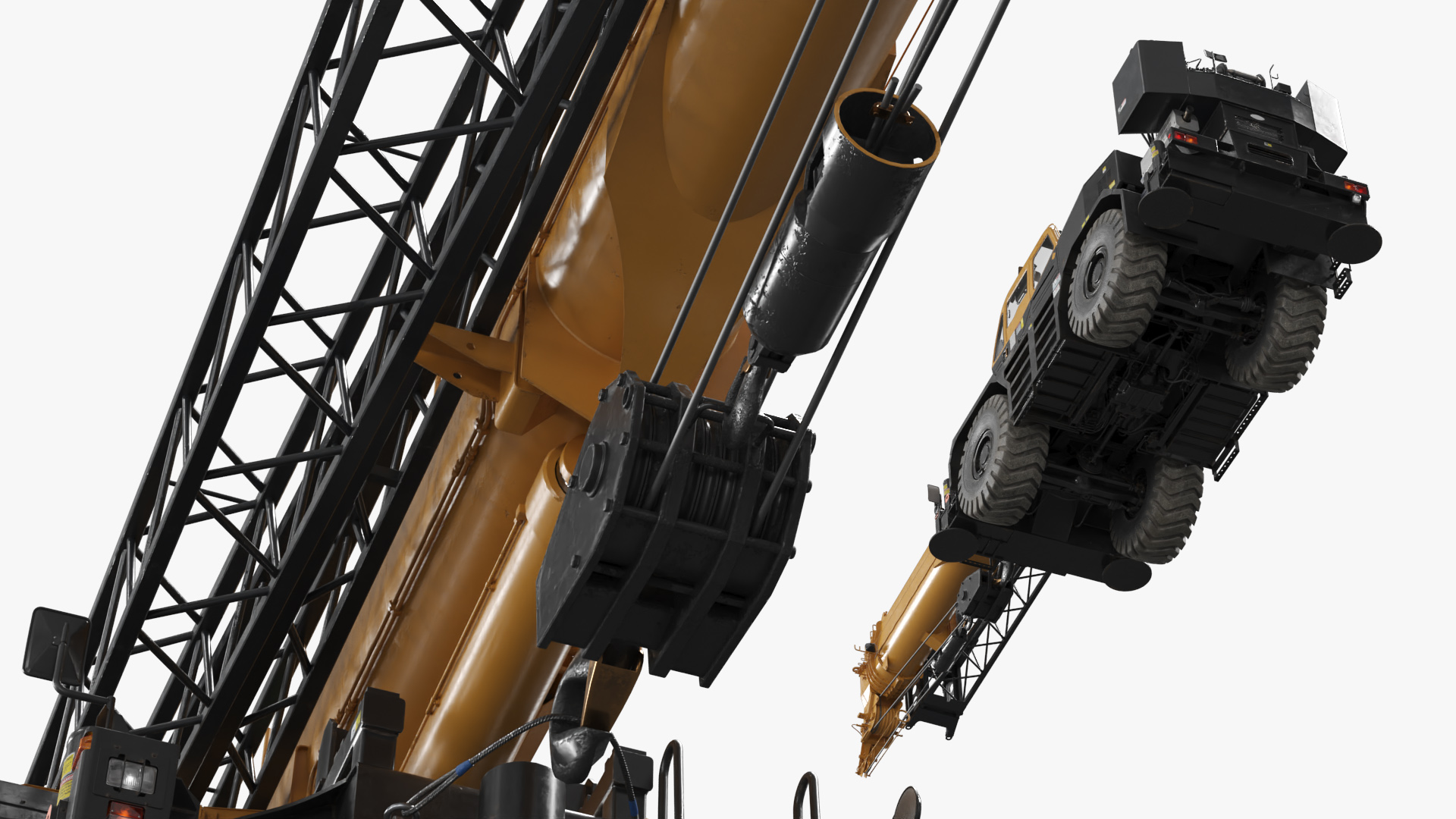 Industrial Lifting Crane Vehicle Rigged - view 9