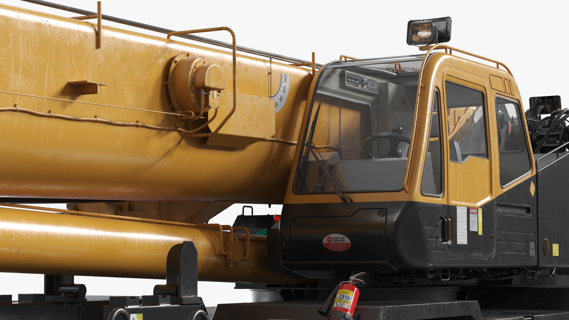 Industrial Lifting Crane Vehicle Rigged - view 11