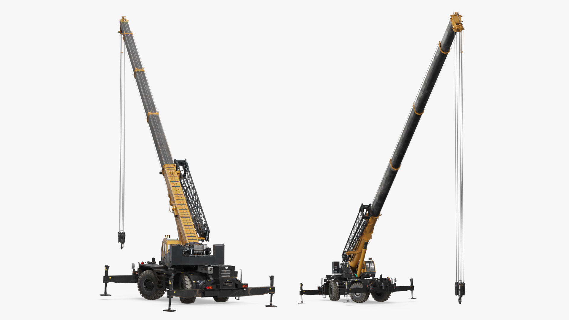 Industrial Lifting Crane Vehicle Rigged - view 7