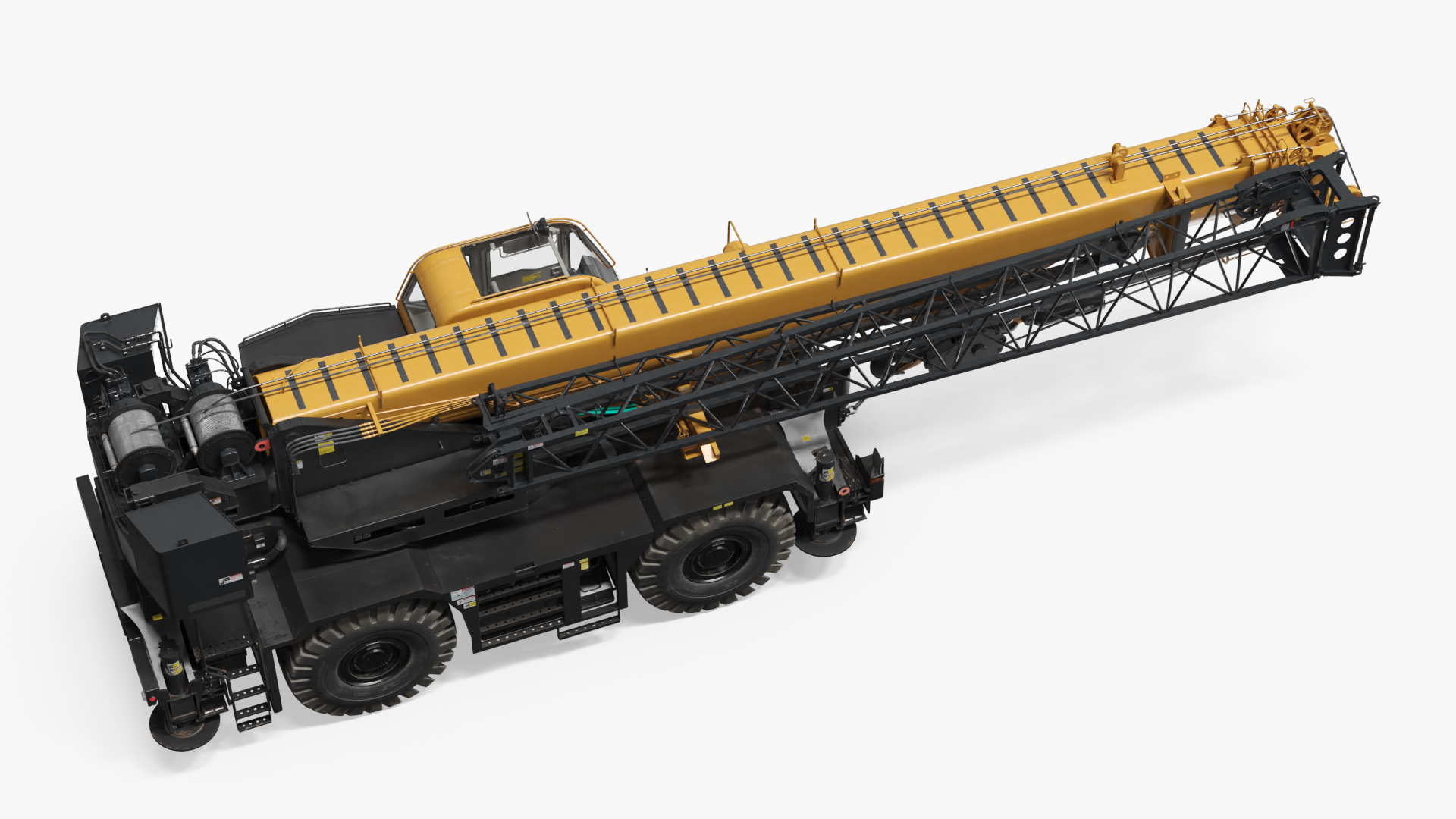Industrial Lifting Crane Vehicle Rigged - view 10