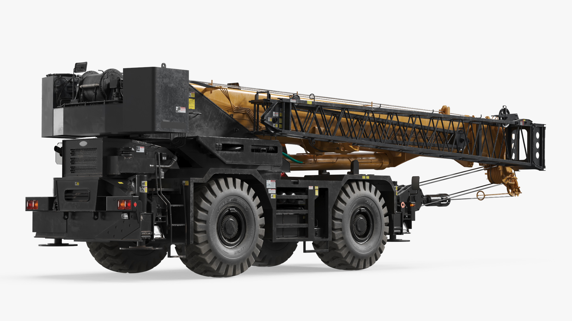 Industrial Lifting Crane Vehicle Rigged - view 6