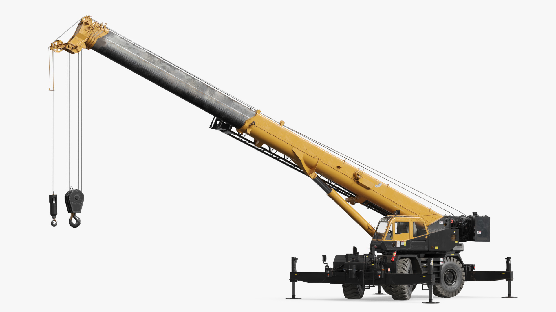 Industrial Lifting Crane Vehicle Rigged - view 2
