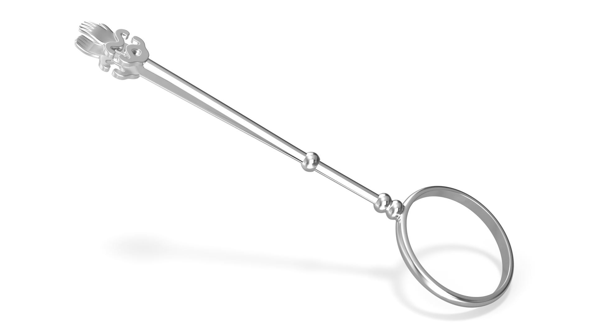 3D Vintage Silver Ring Cigarette Holder