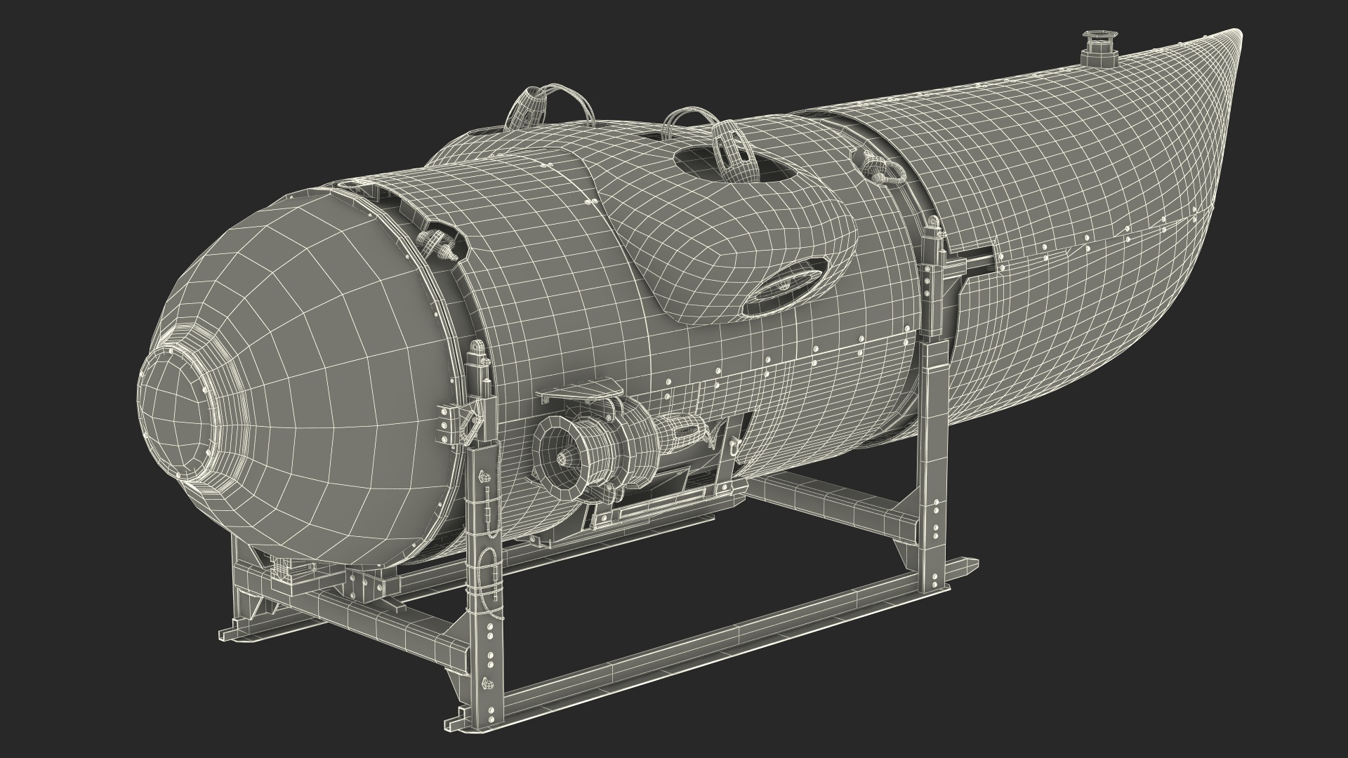 3D Tourist Modern Submarine Old model