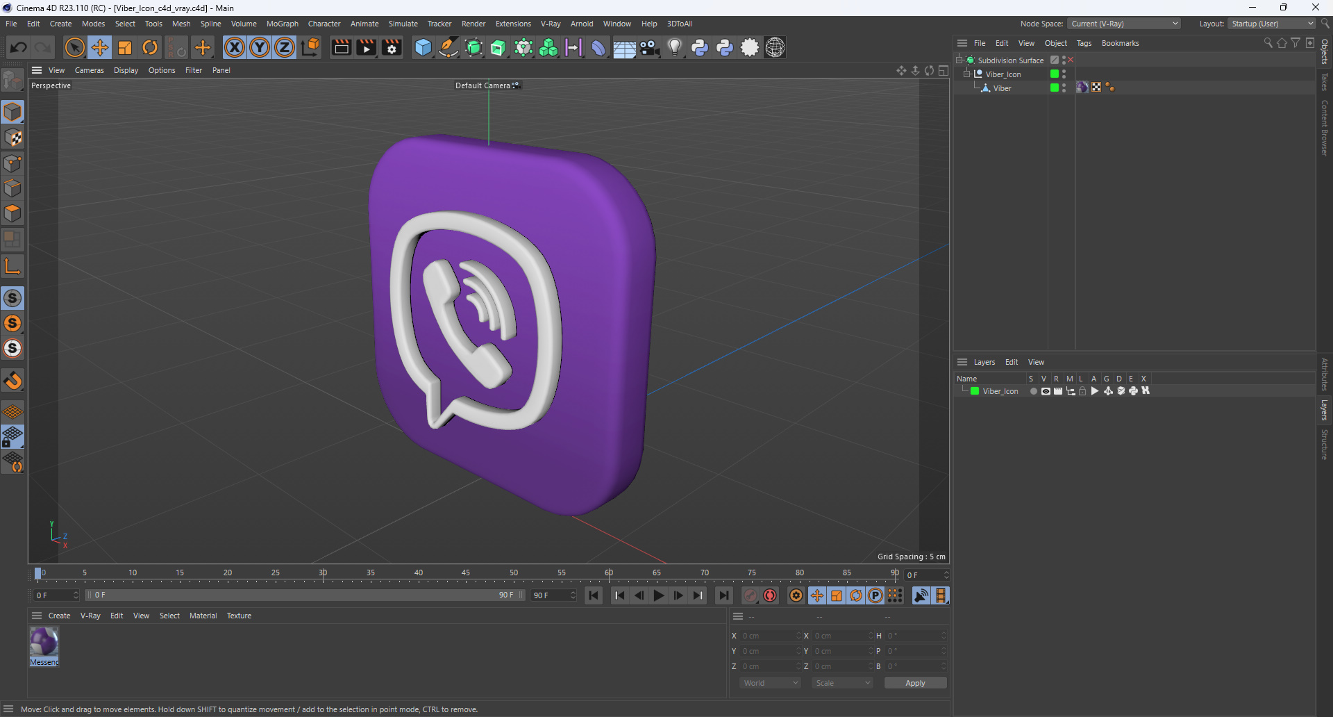 3D model Viber Icon