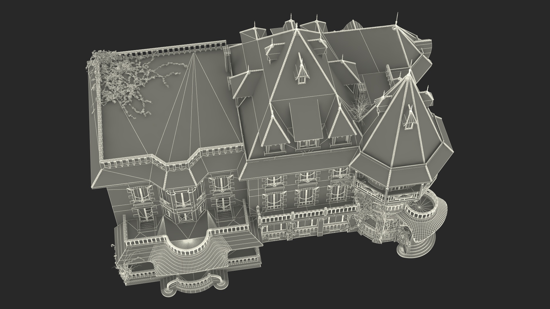 Old Haunted Mansion 3D model