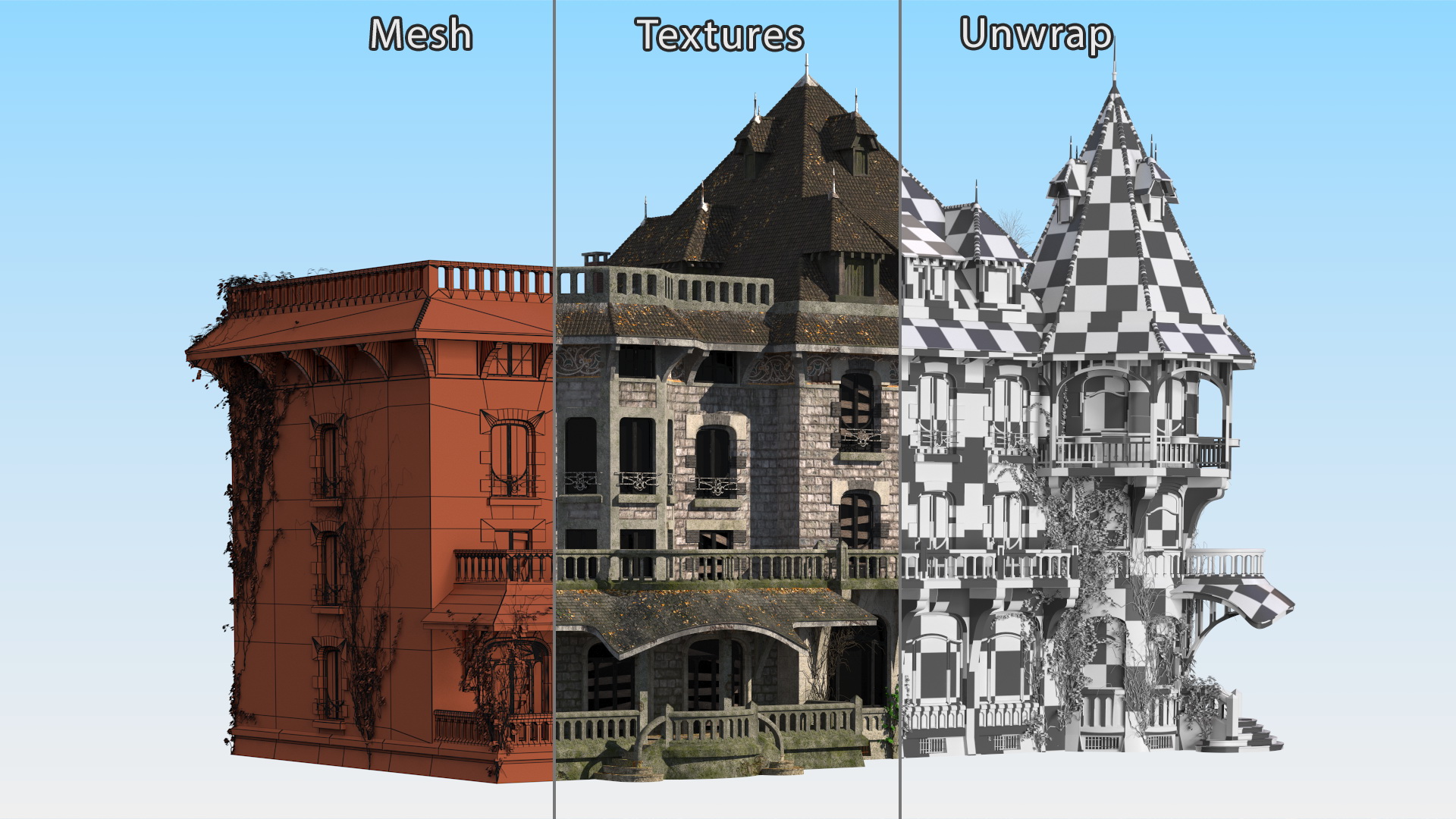 Old Haunted Mansion 3D model