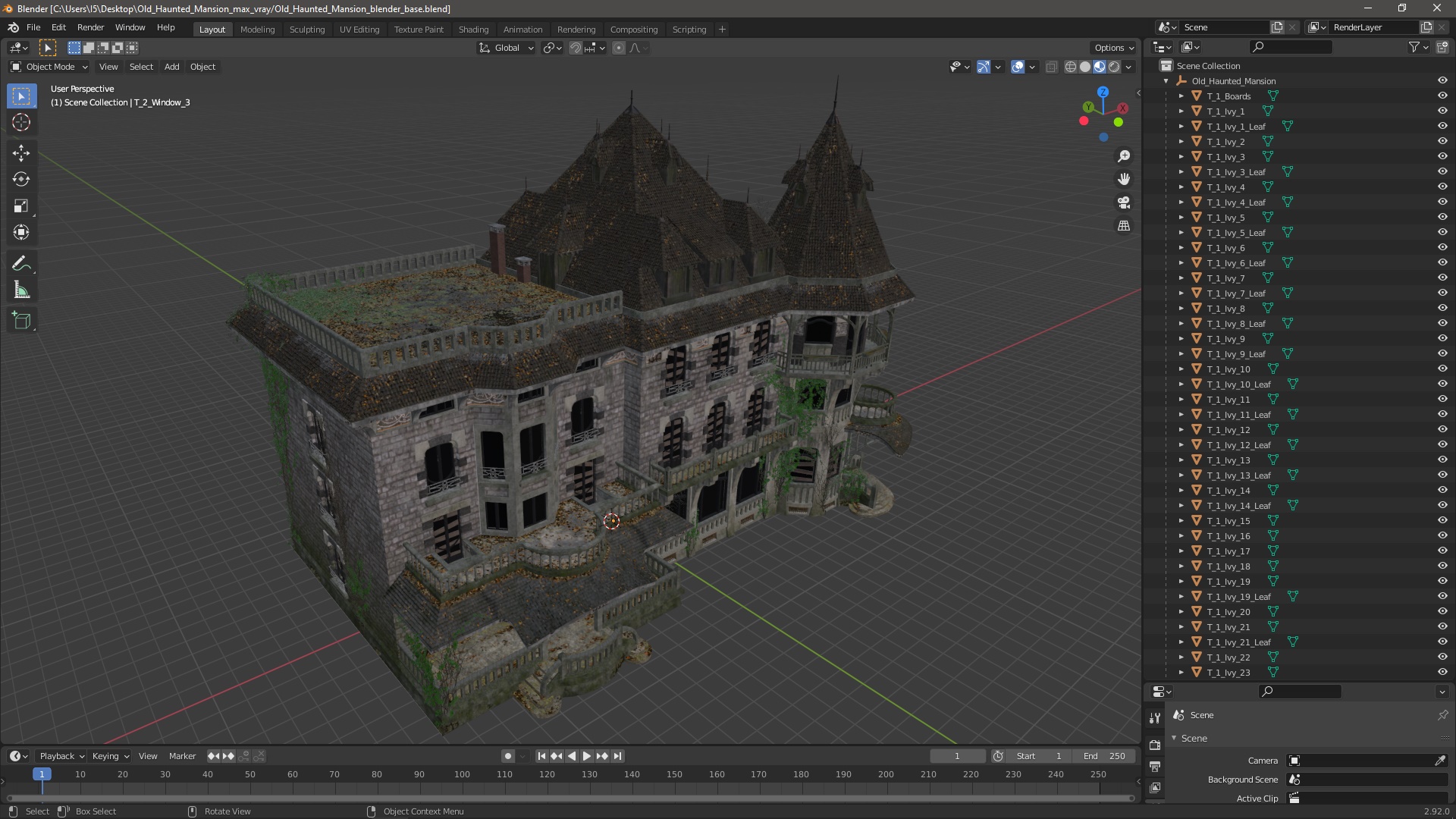 Old Haunted Mansion 3D model