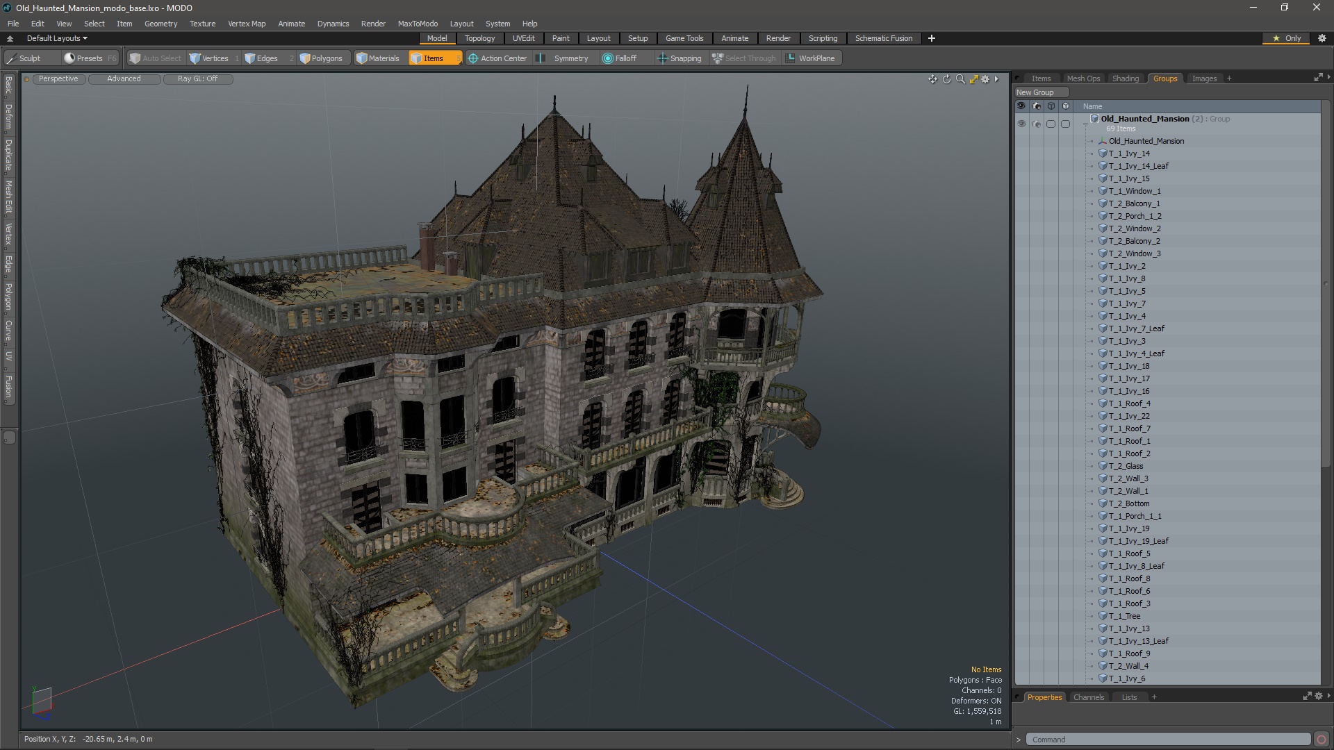 Old Haunted Mansion 3D model