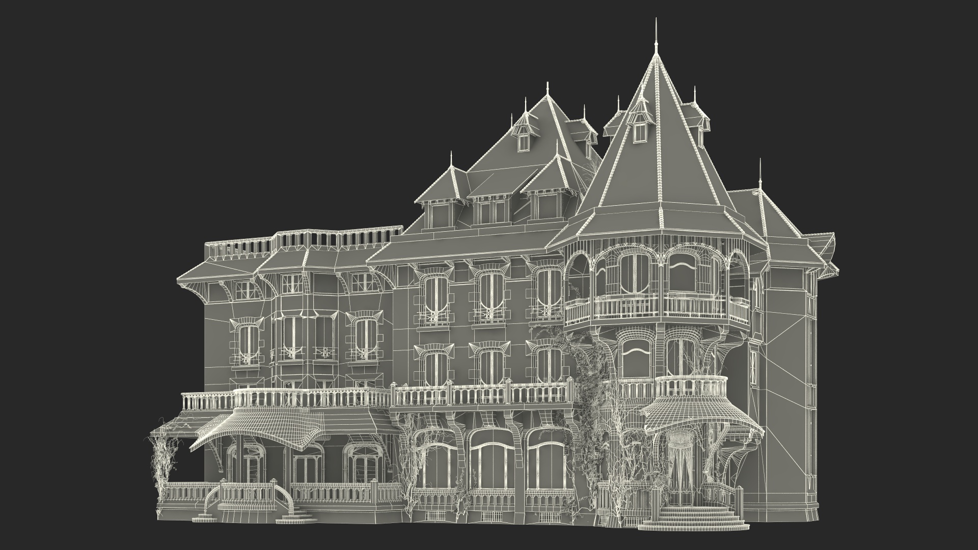 Old Haunted Mansion 3D model
