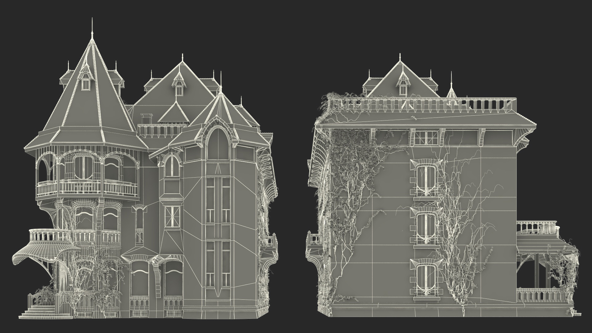 Old Haunted Mansion 3D model