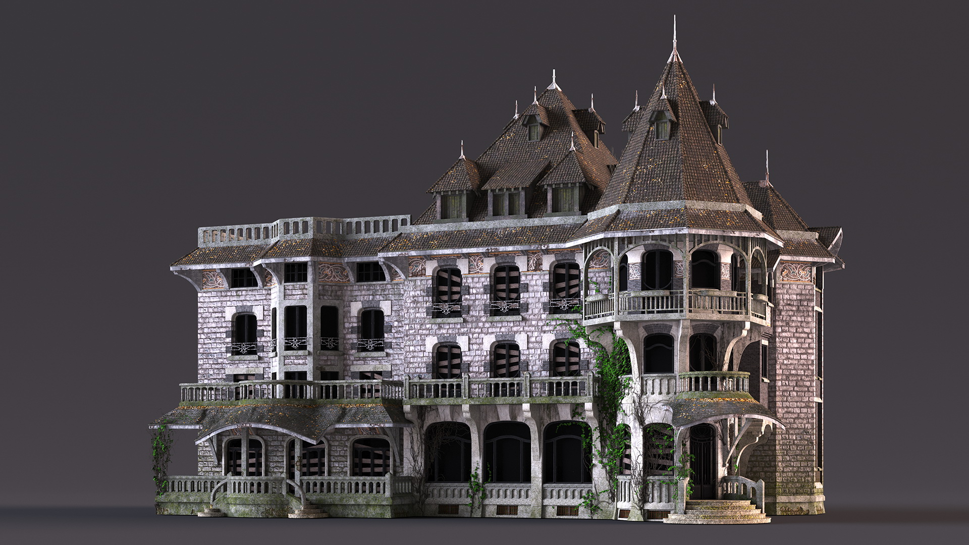 Old Haunted Mansion 3D model
