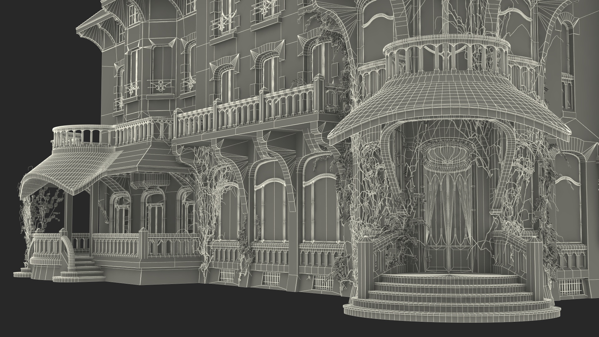 Old Haunted Mansion 3D model